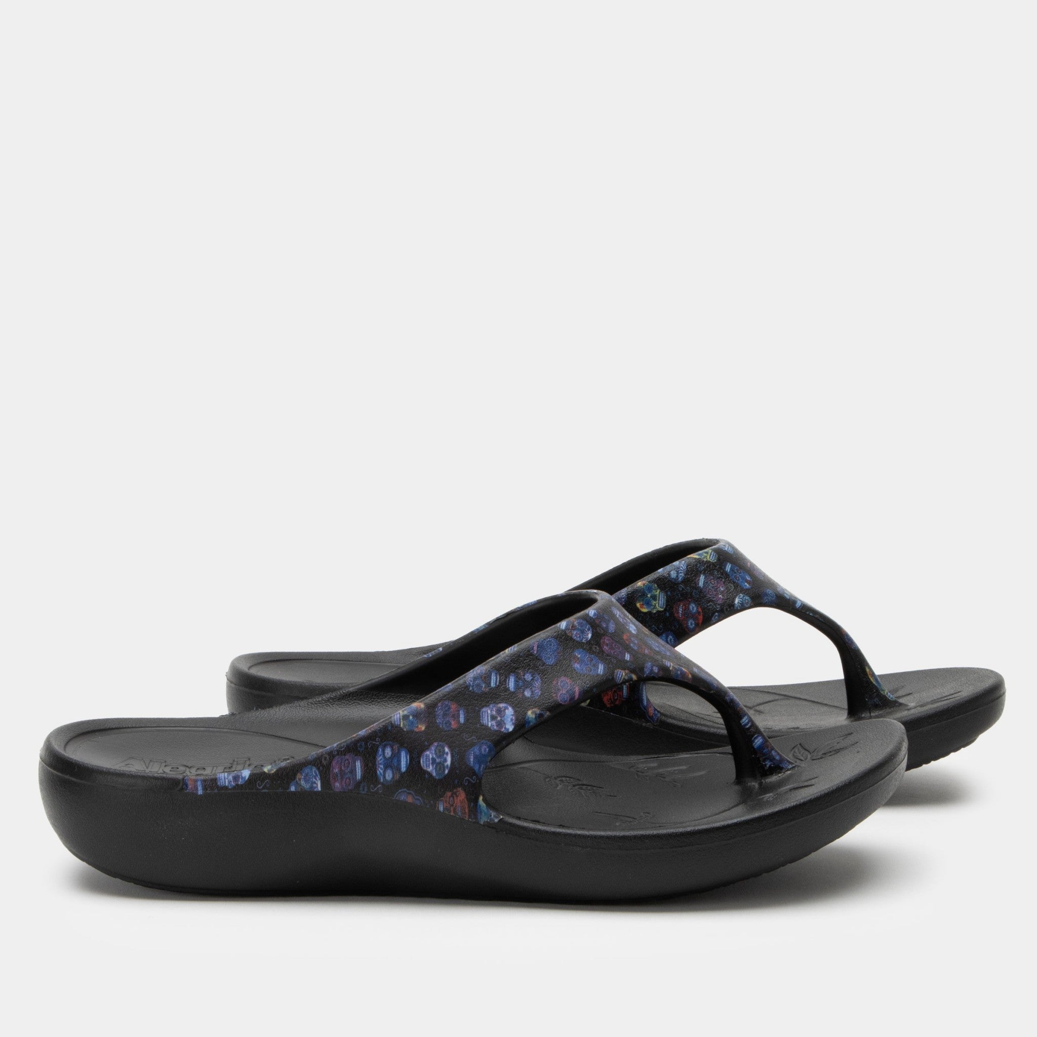 Alegria Ode Comfort Arch Support Women's Flip-Flop - Sugar Skulls - 3