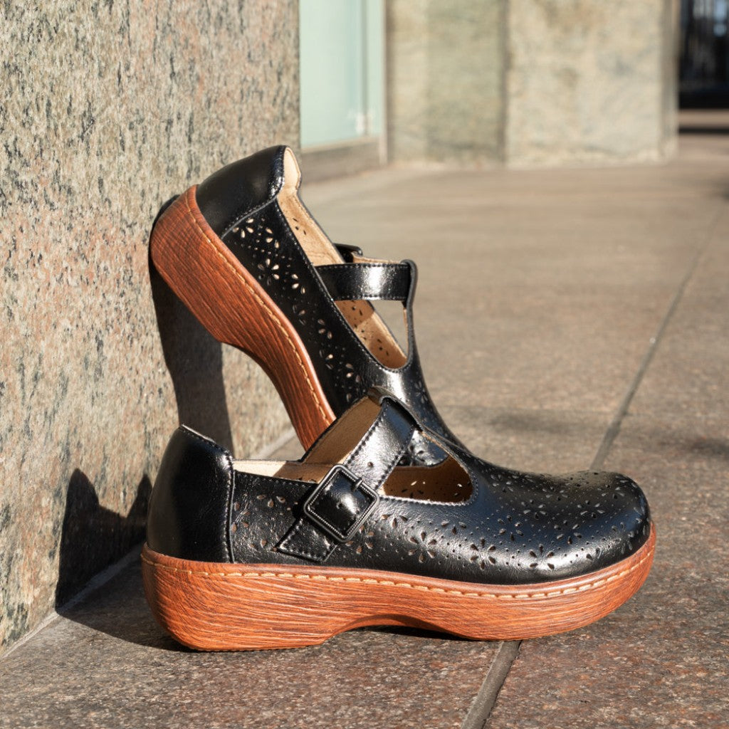 Alegria Odessa Comfort Arch Support Women's Mary-Jane Shoe - Black Breeze - 2