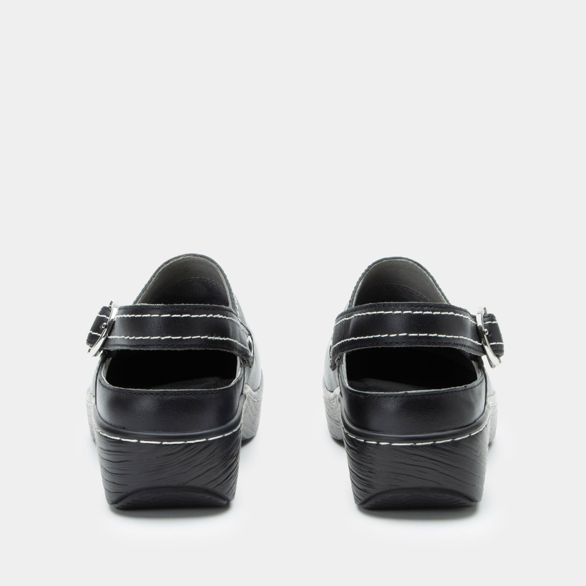 Alegria Olie Wood Look Rocker Comfort Arch Support Women's Clog - Black - 4