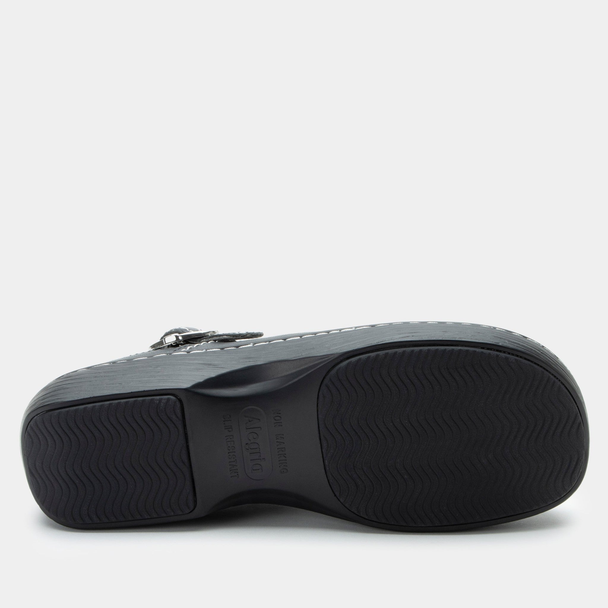 Alegria Olie Wood Look Rocker Comfort Arch Support Women's Clog - Black - 7