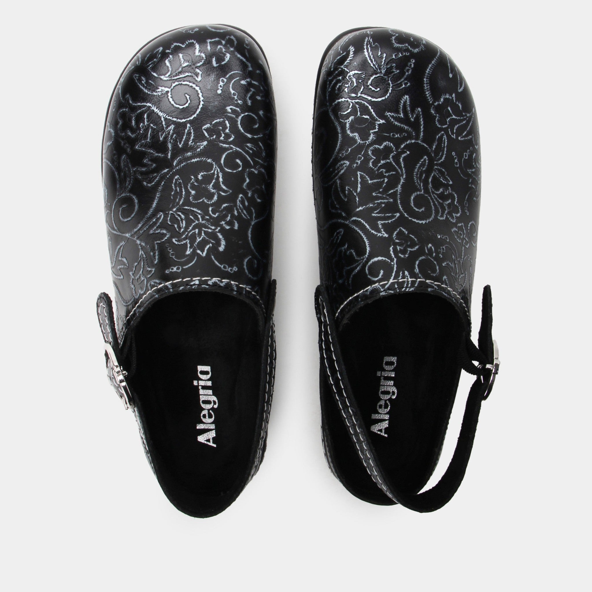 Alegria Olie Wood Look Rocker Comfort Arch Support Women's Clog - Embroider Me Pewter - 5