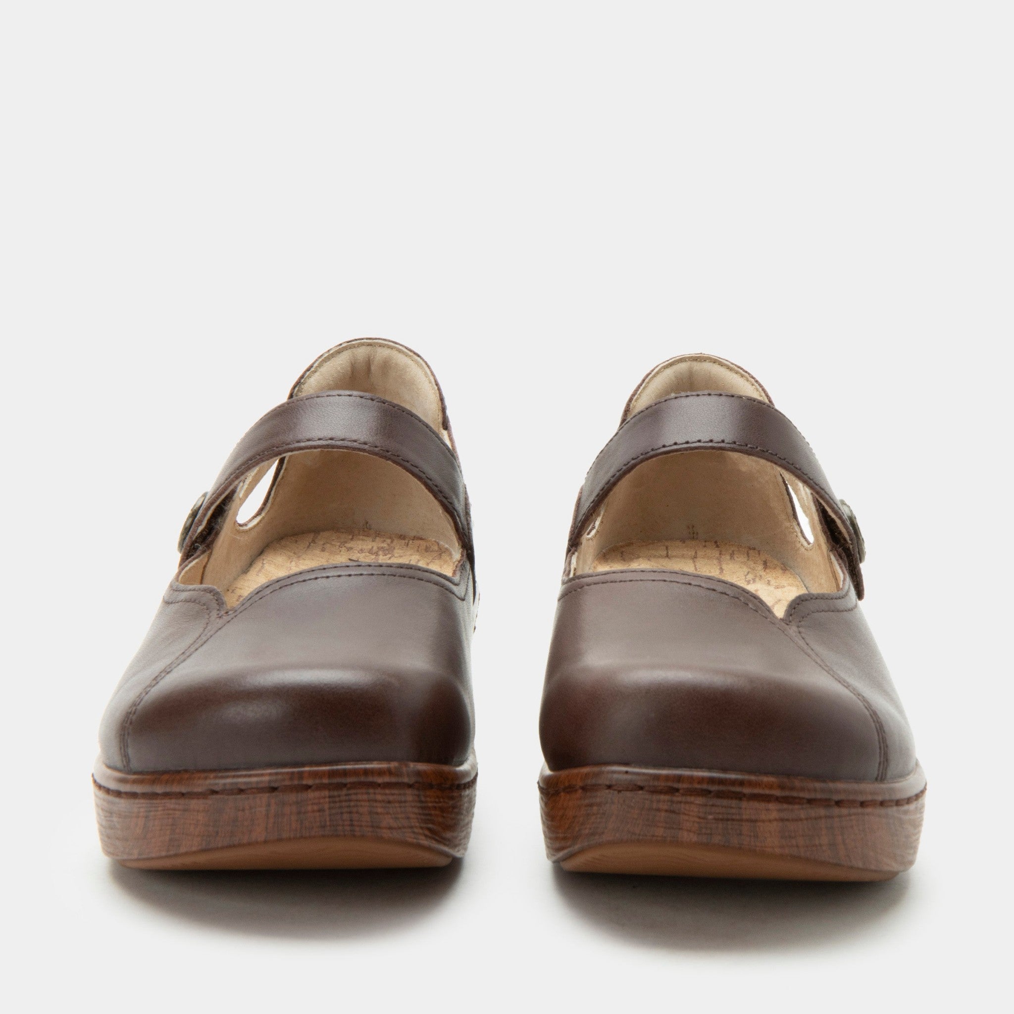 Alegria Onika Wood Look Rocker Comfort Arch Support Women's Mary Jane Shoe - Coffee Bean - 6