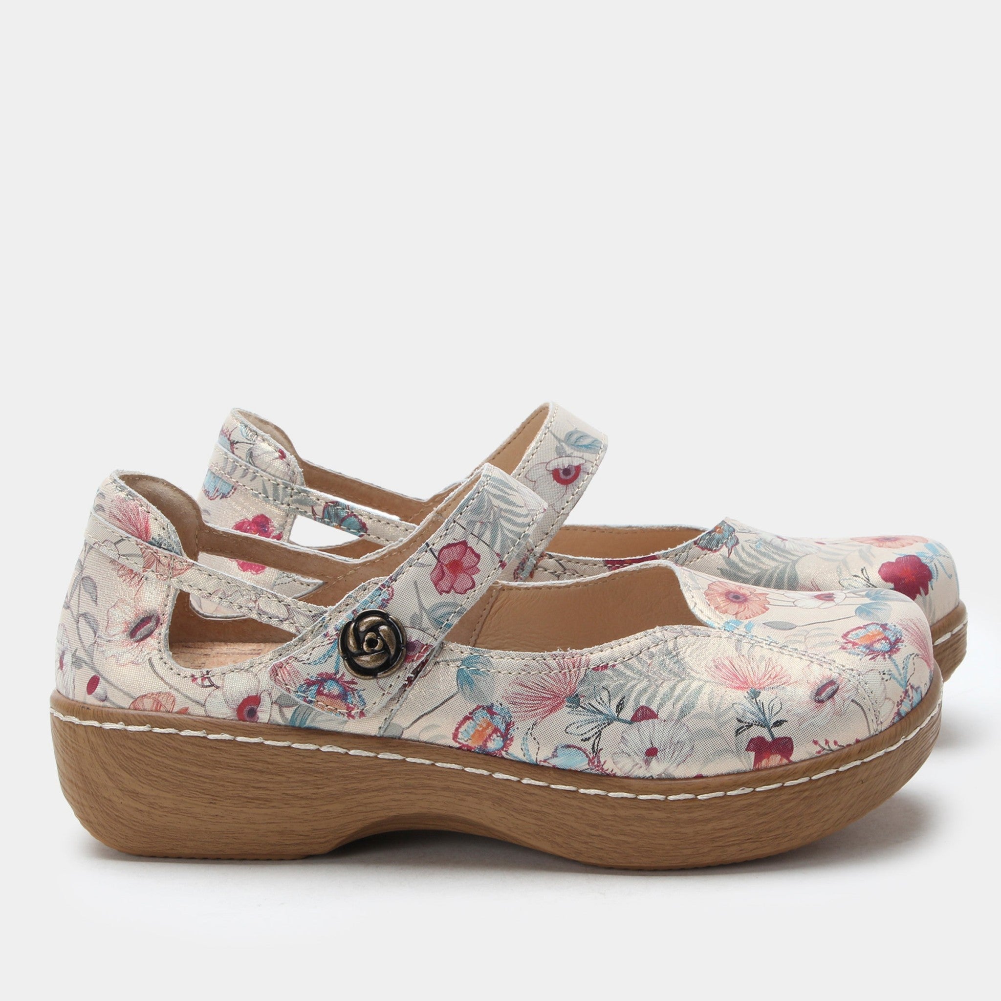 Alegria Onika Wood Look Rocker Comfort Arch Support Women's Mary Jane Shoe - Ethereal - 3