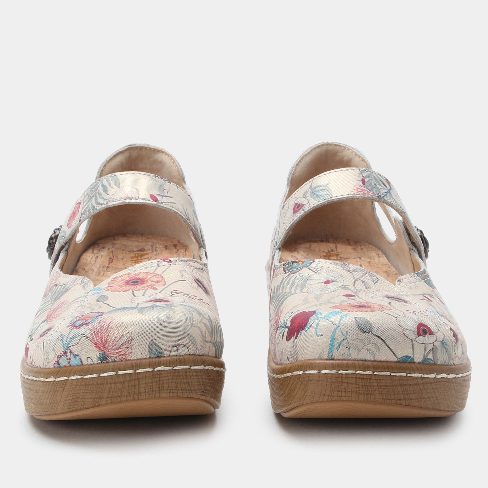 Alegria Onika Wood Look Rocker Comfort Arch Support Women's Mary Jane Shoe - Ethereal - 6