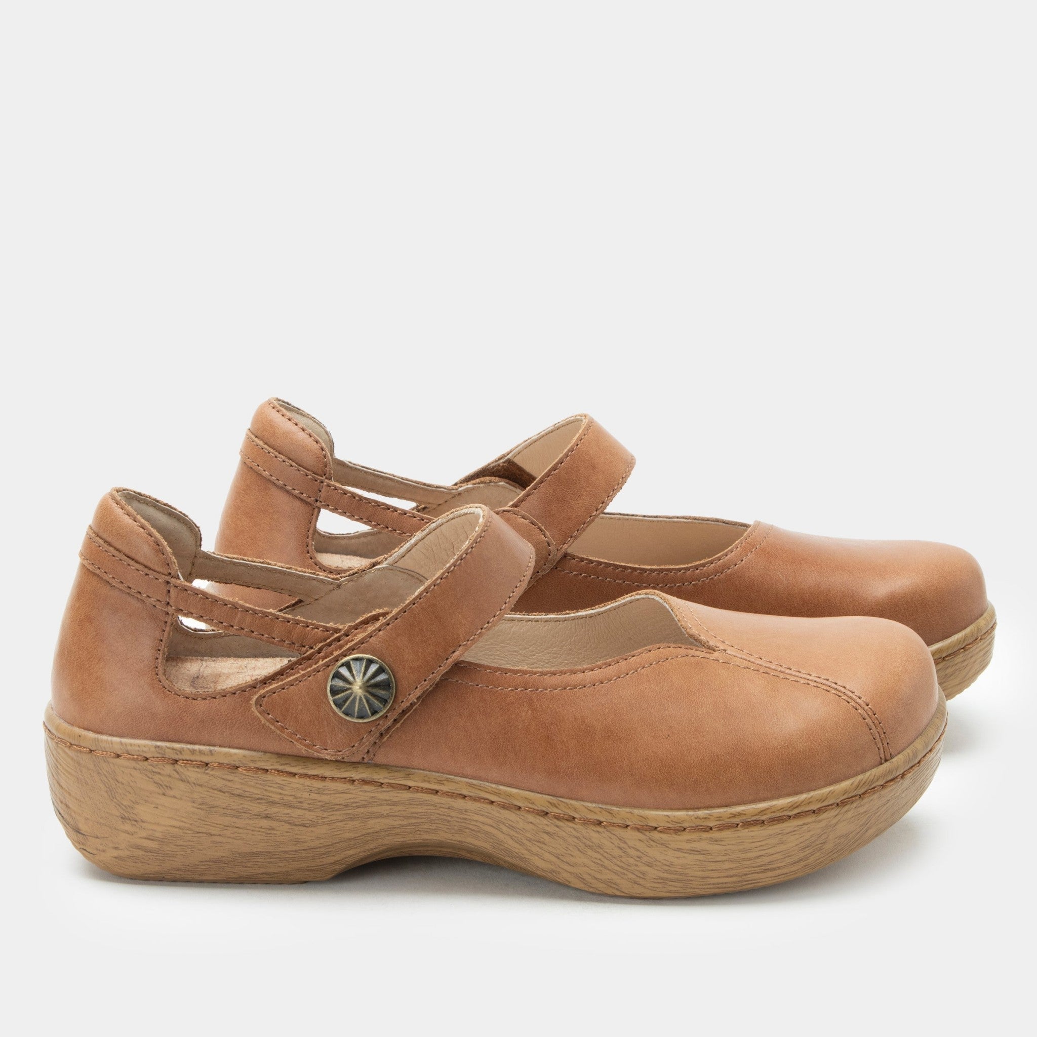 Alegria Onika Wood Look Rocker Comfort Arch Support Women's Mary Jane Shoe - Rancho - 3