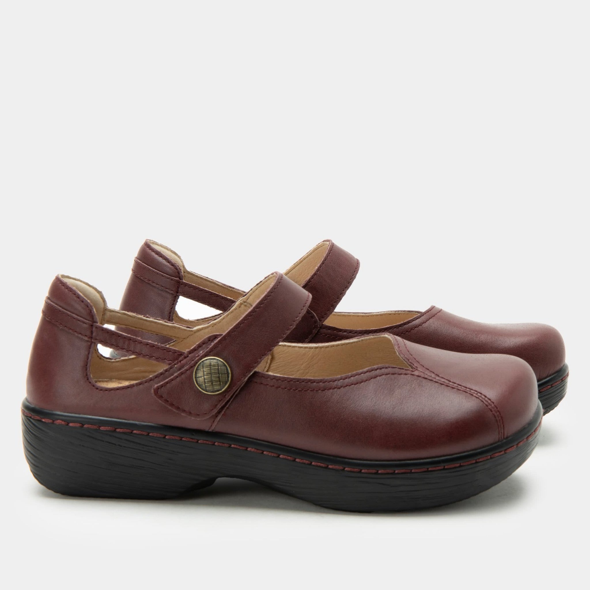 Alegria Onika Wood Look Rocker Comfort Arch Support Women's Mary Jane Shoe - Redwood - 3