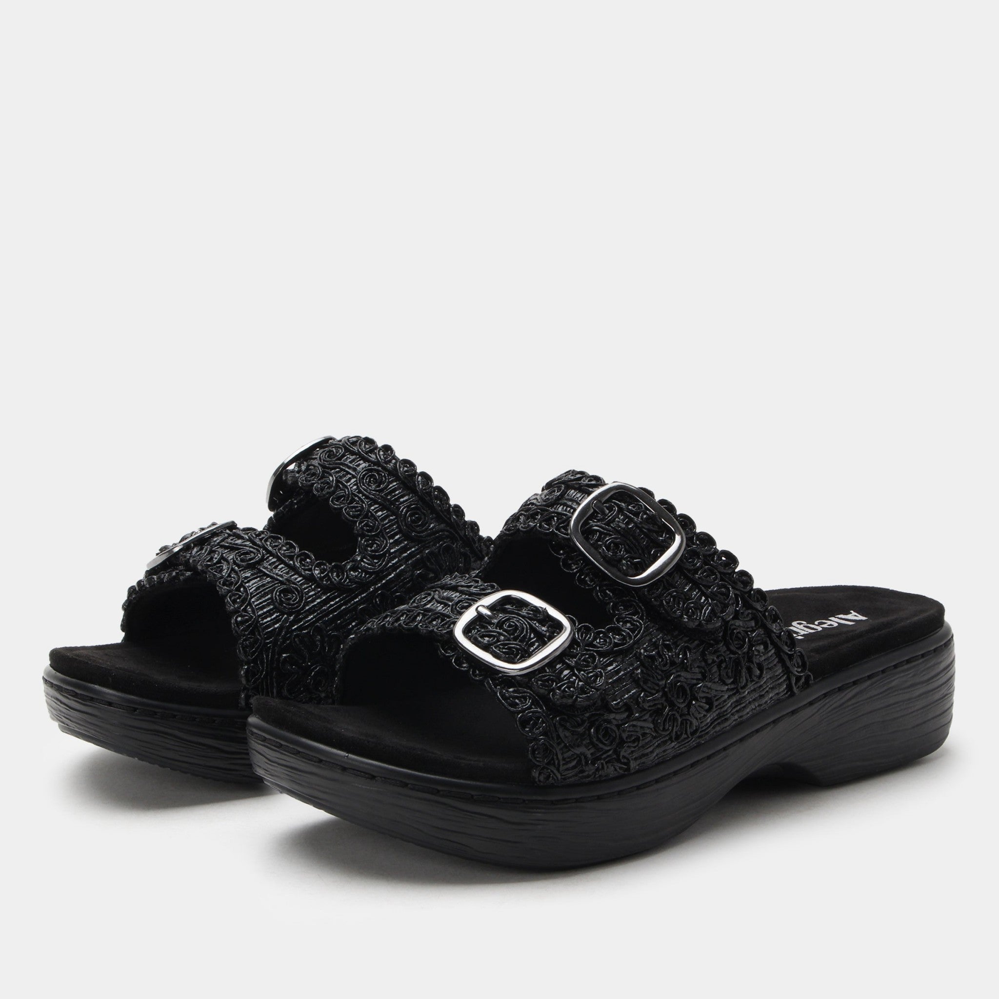 Alegria Oona Comfort Arch Support Women's Sandal - Fancy Black - 1