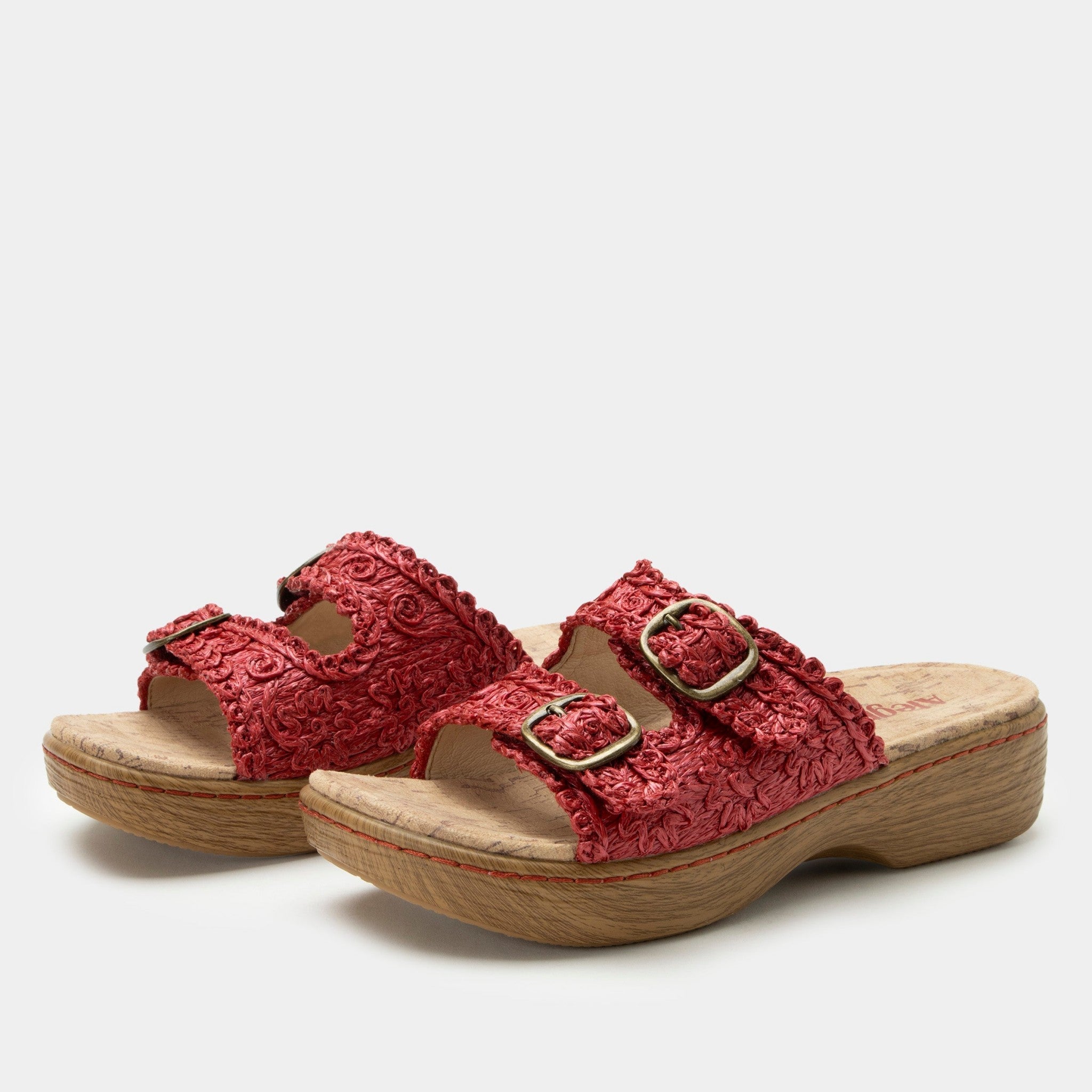 Alegria Oona Comfort Arch Support Women's Sandal in Red