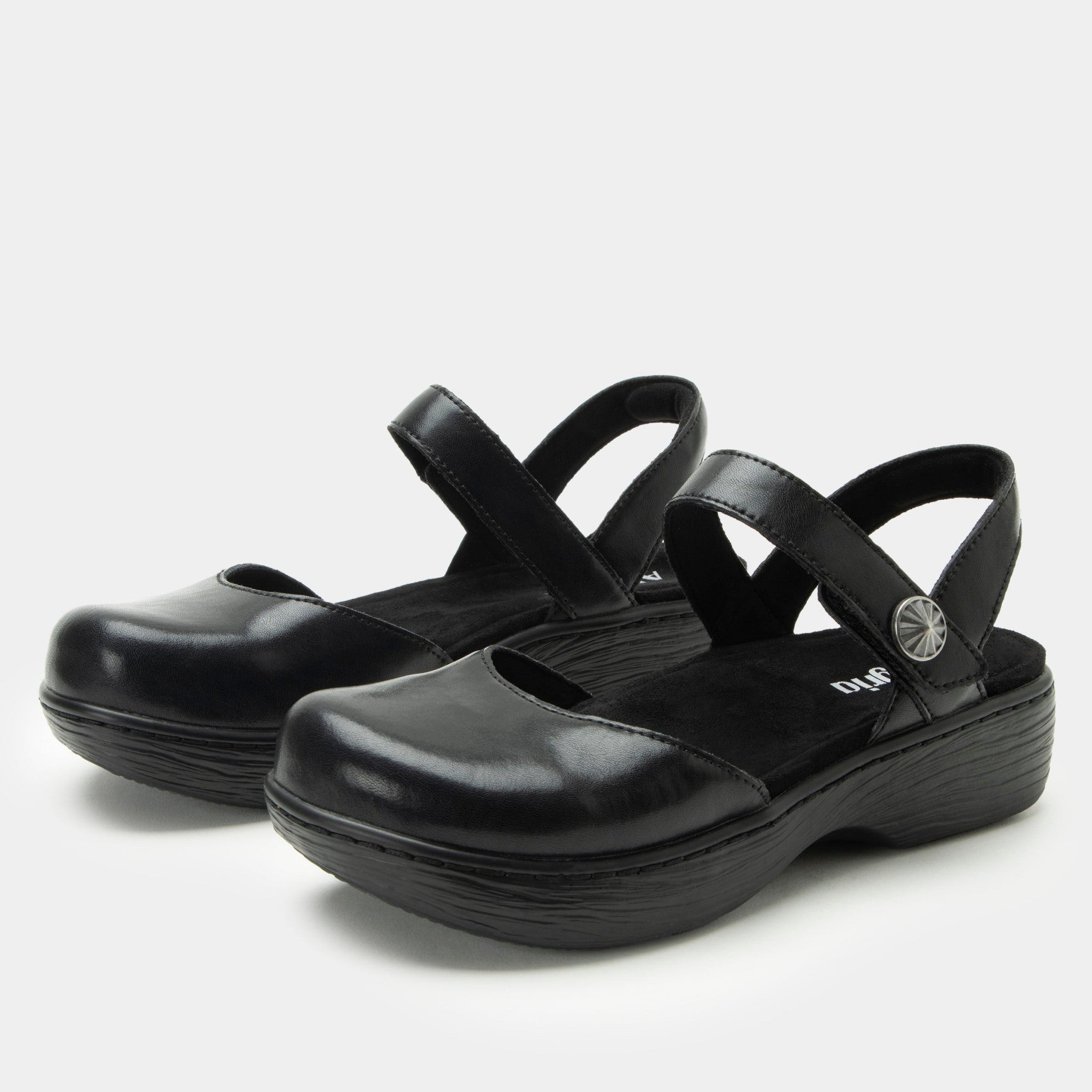 Alegria Opal Wood Look Rocker Comfort Arch Support Women's Sandal - Ink - 1