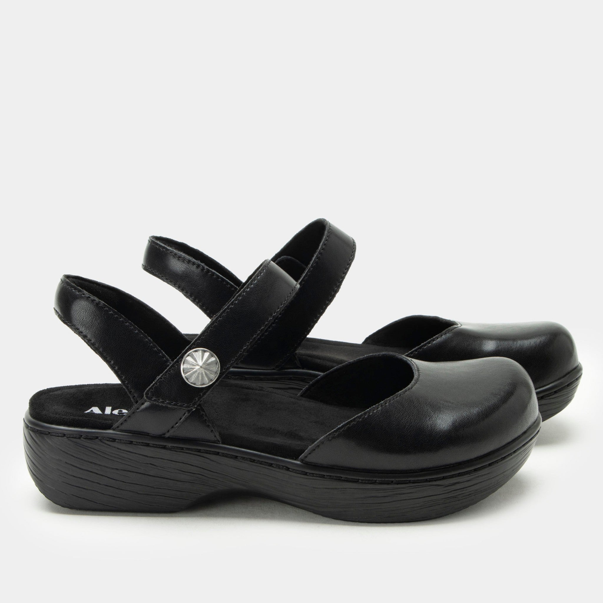 Alegria Opal Wood Look Rocker Comfort Arch Support Women's Sandal - Ink - 2
