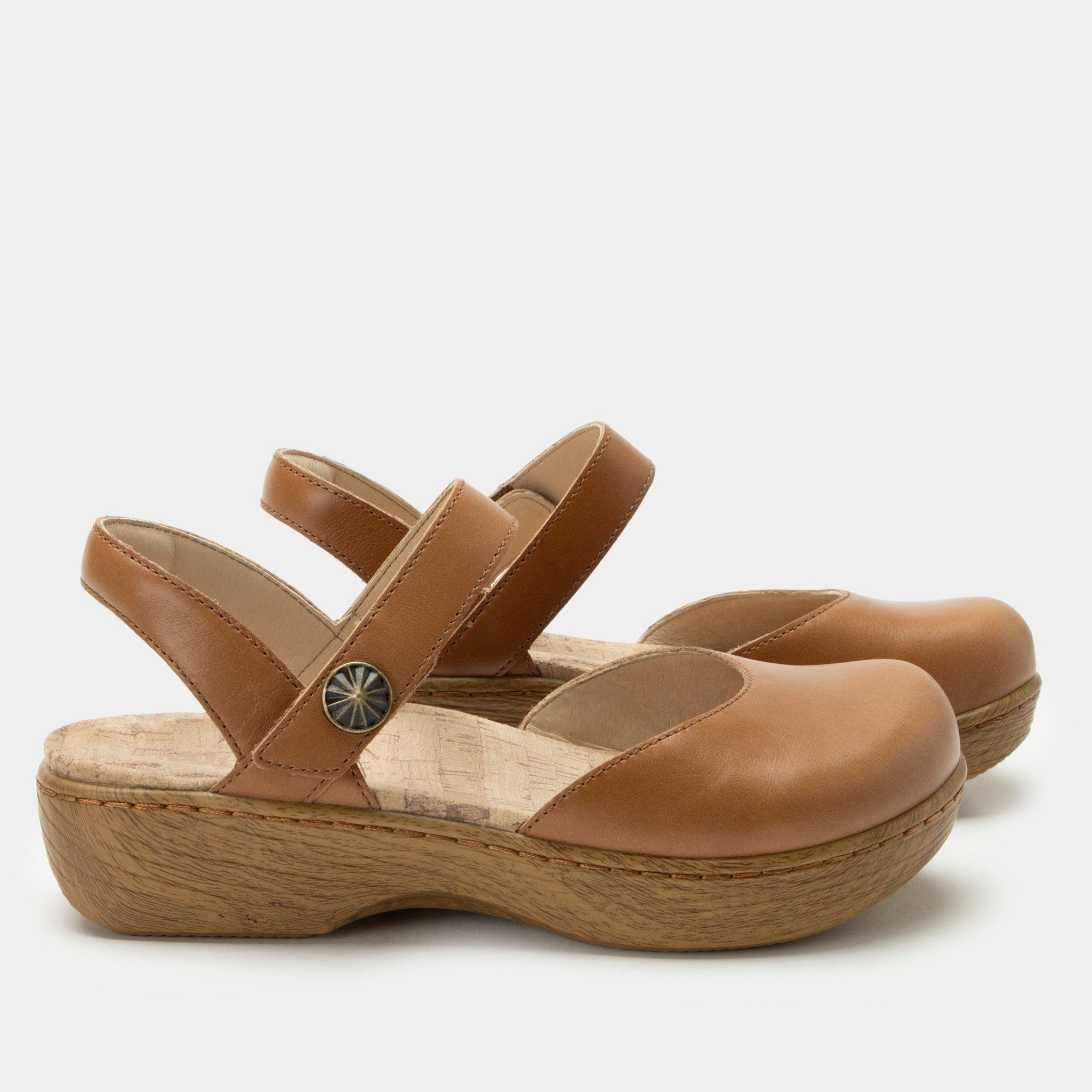 Alegria Opal Wood Look Rocker Comfort Arch Support Women's Sandal - Latte - 2