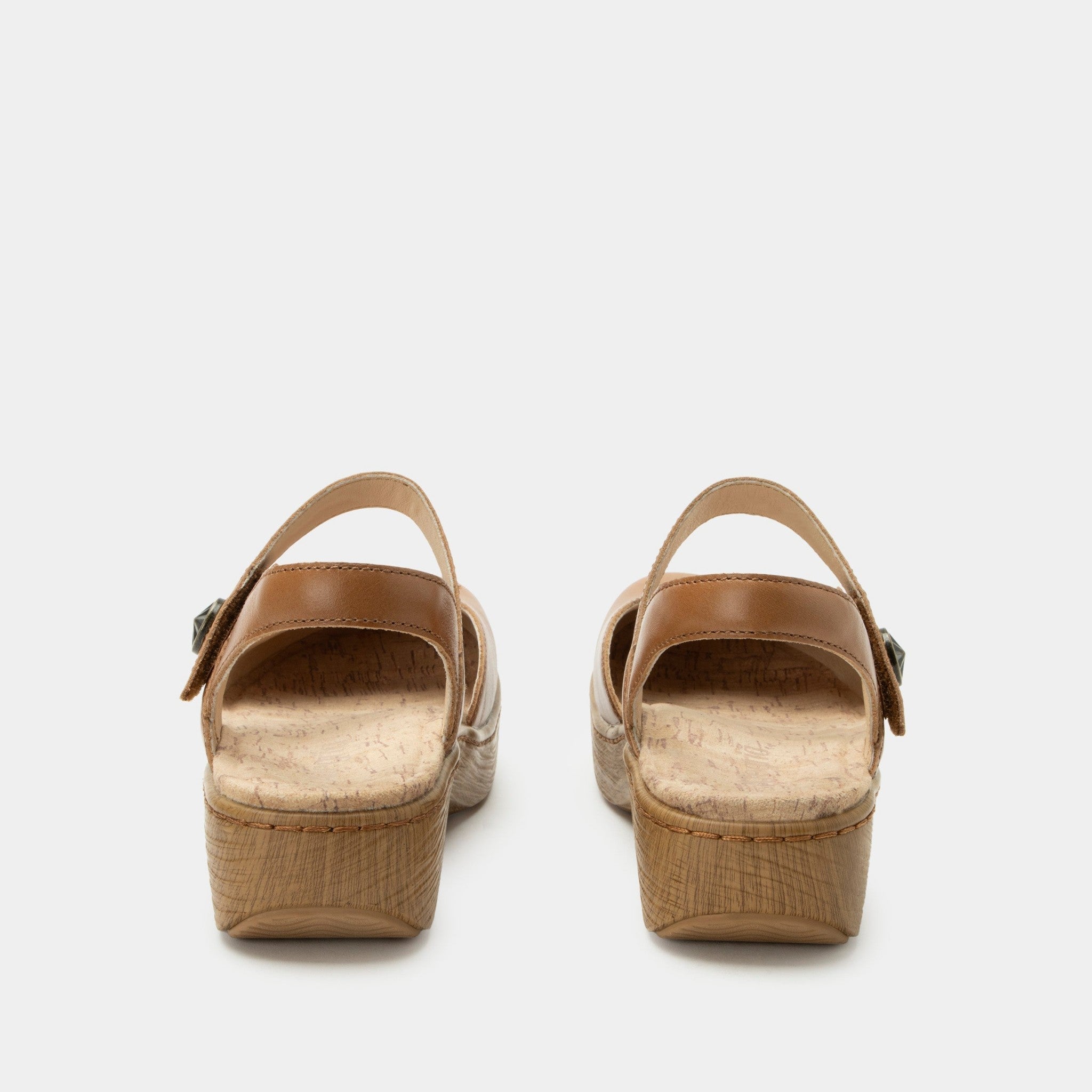 Alegria Opal Wood Look Rocker Comfort Arch Support Women's Sandal - Latte - 3