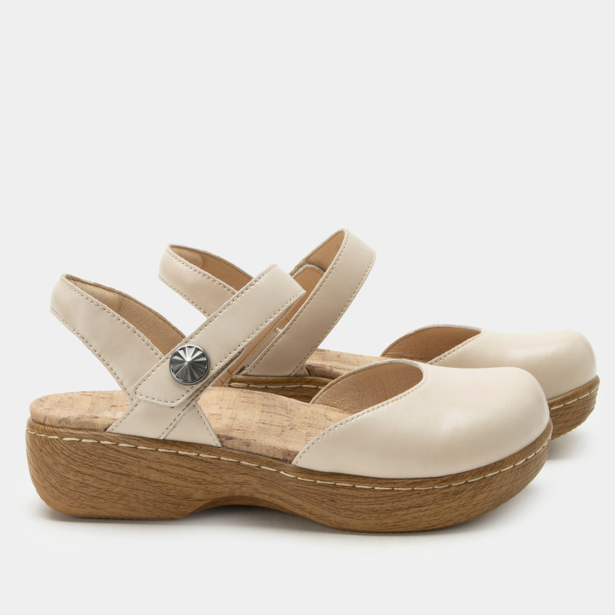 Alegria Opal Wood Look Rocker Comfort Arch Support Women's Sandal - Oat - 2
