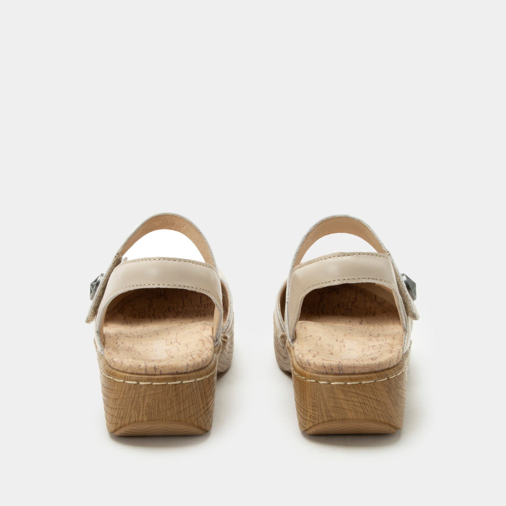 Alegria Opal Wood Look Rocker Comfort Arch Support Women's Sandal - Oat - 3