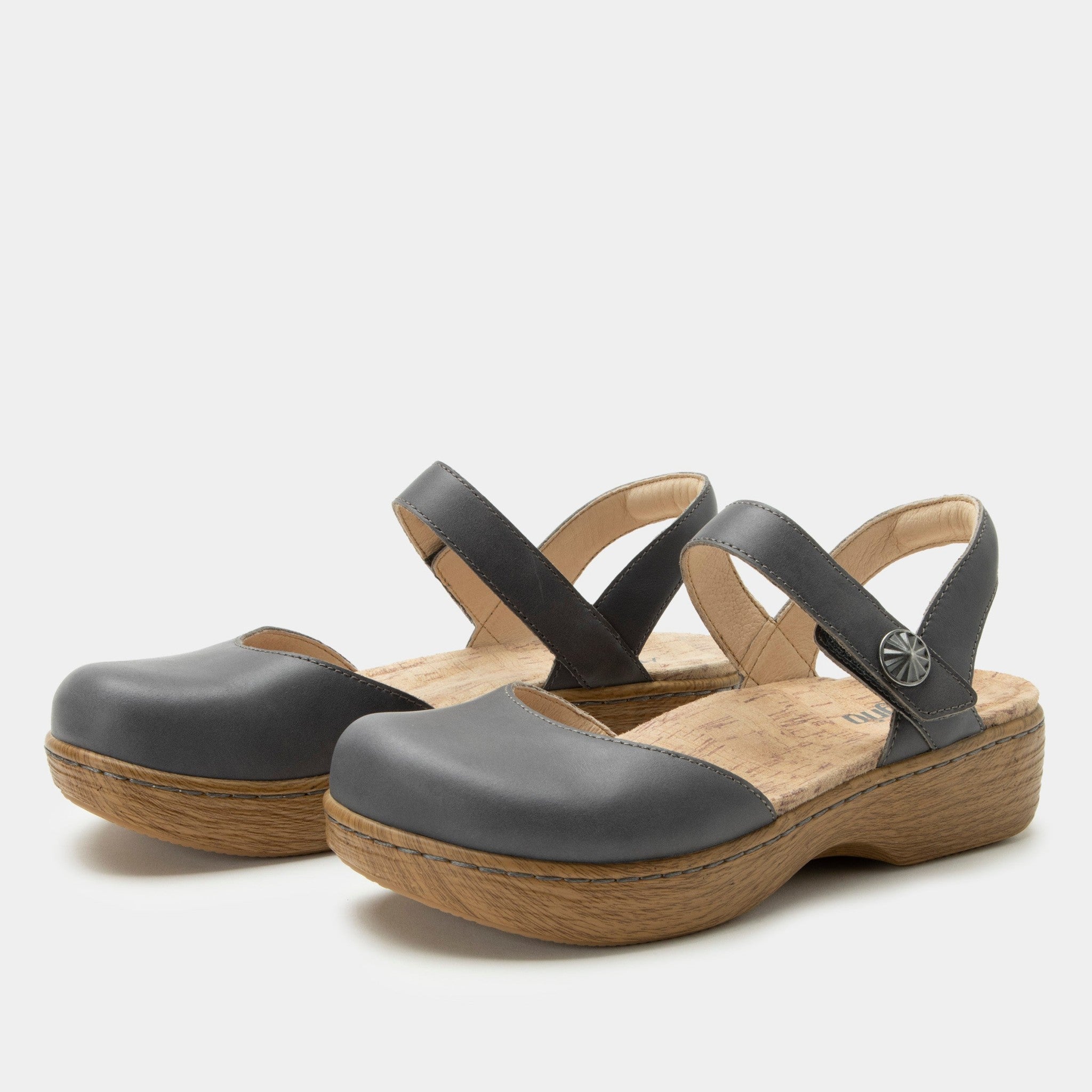 Alegria Opal Wood Look Rocker Comfort Arch Support Women's Sandal - Stone - 1