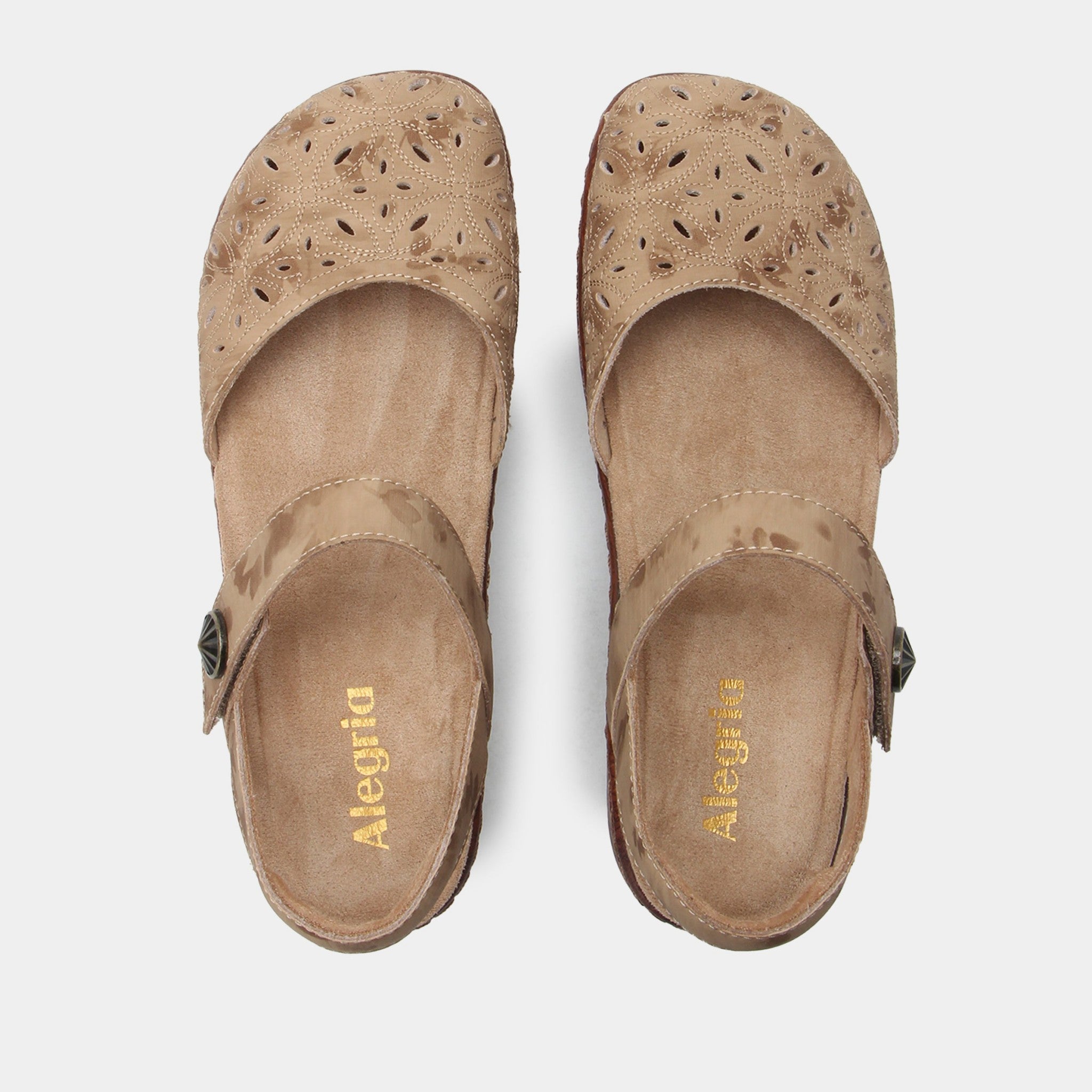 Alegria Opal Wood Look Rocker Comfort Arch Support Women's Sandal - Tan Breeze - 5