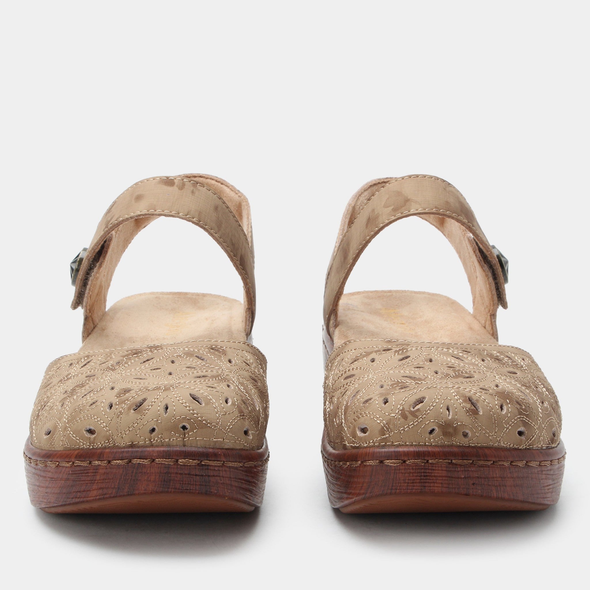 Alegria Opal Wood Look Rocker Comfort Arch Support Women's Sandal - Tan Breeze - 6