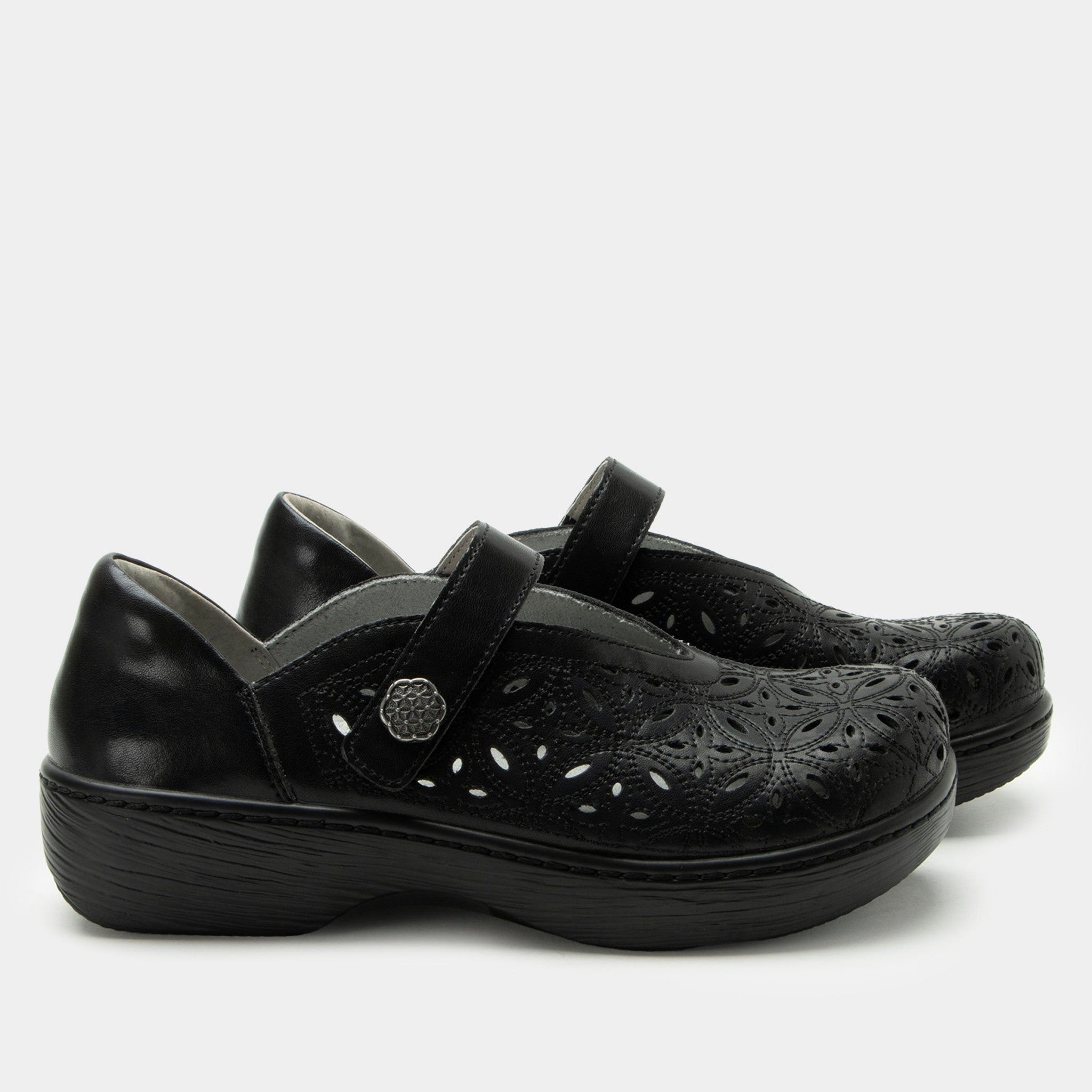 Alegria Opheliah Wood Look Rocker Comfort Arch Support Women's Shoe - 6453 Black Breeze - 2