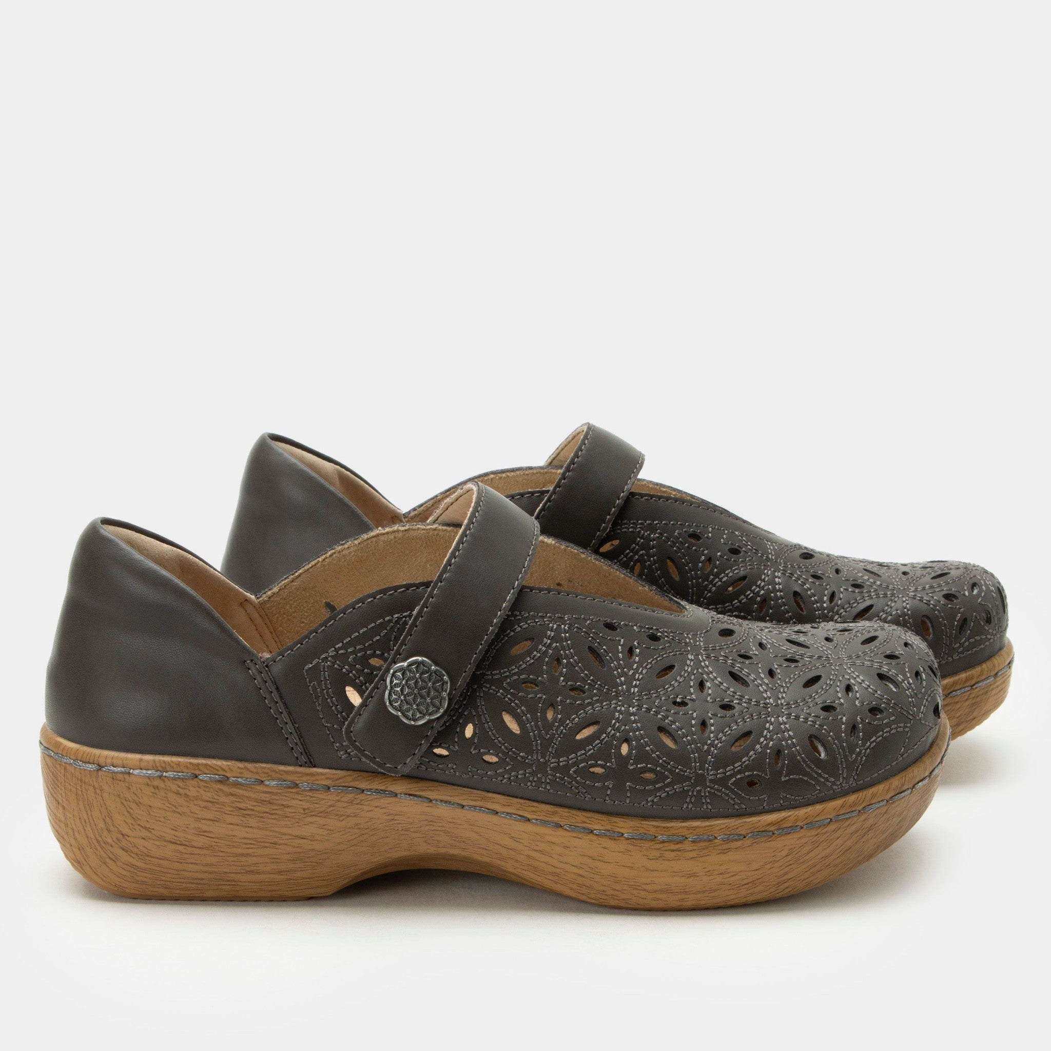 Alegria Opheliah Wood Look Rocker Comfort Arch Support Women's Shoe - 6517 Stone Breeze - 3