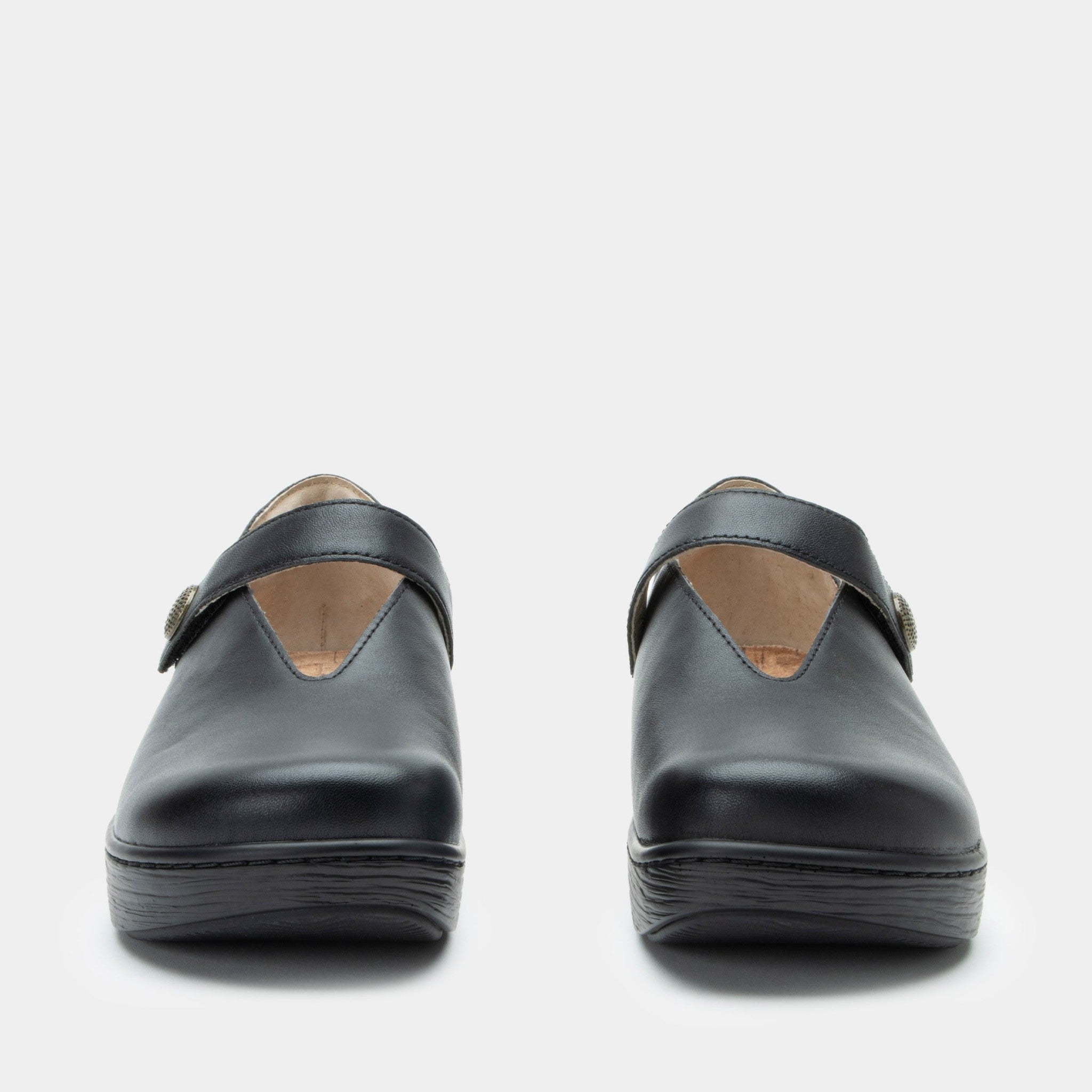 Alegria Opheliah Wood Look Rocker Comfort Arch Support Women's Shoe - All Black - 6