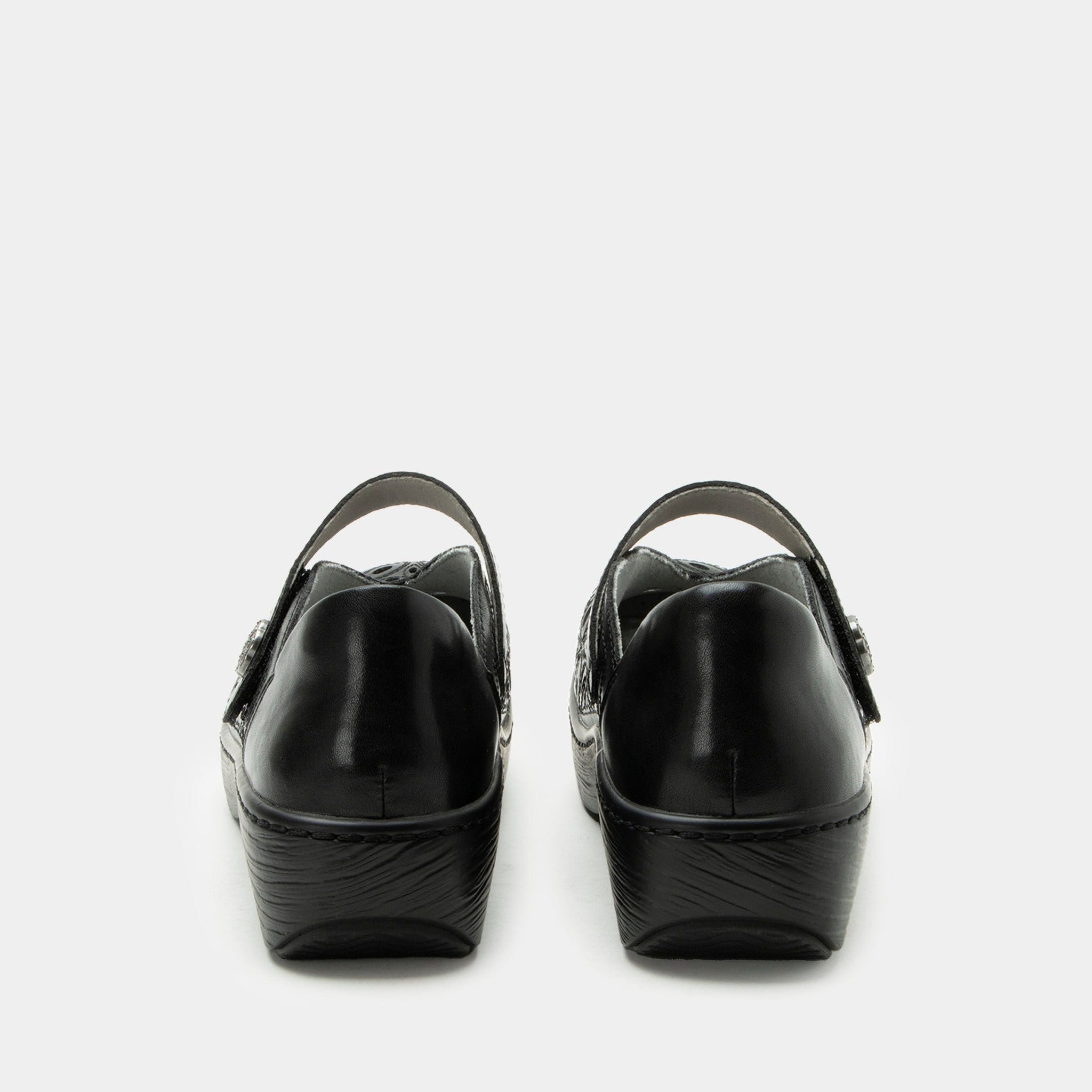 Alegria Opheliah Wood Look Rocker Comfort Arch Support Women's Shoe - Black Breeze - 3