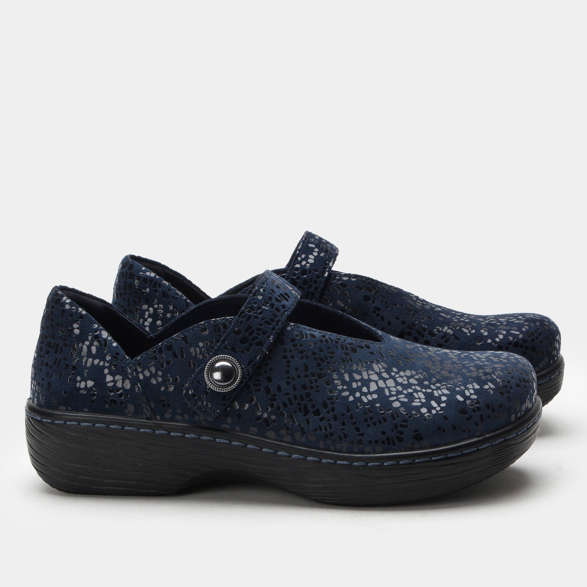Alegria Opheliah Wood Look Rocker Comfort Arch Support Women's Shoe - Blue Notes - 2