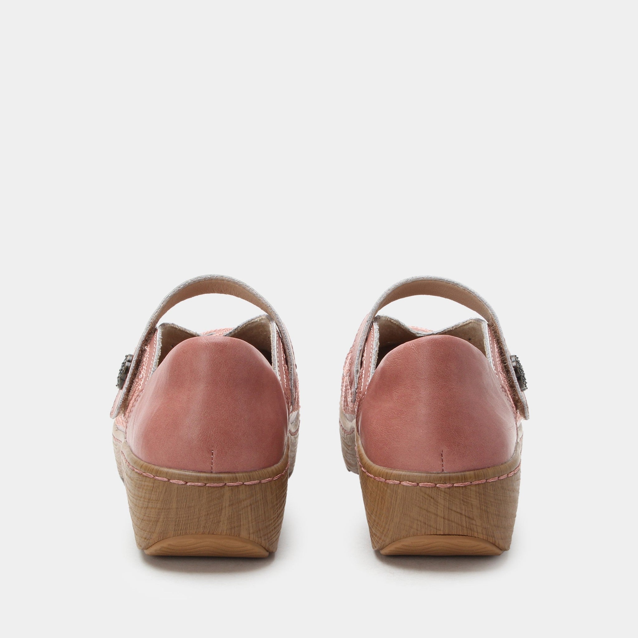 Alegria Opheliah Wood Look Rocker Comfort Arch Support Women's Shoe - Dusty Rose Breeze - 3