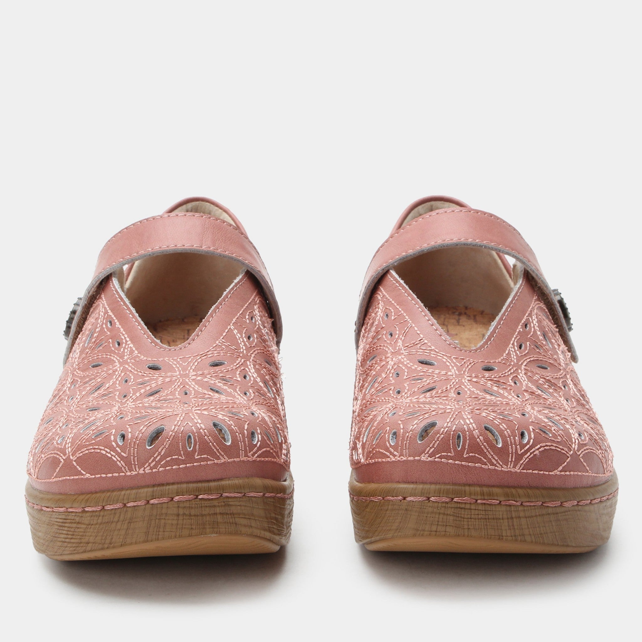 Alegria Opheliah Wood Look Rocker Comfort Arch Support Women's Shoe - Dusty Rose Breeze - 5