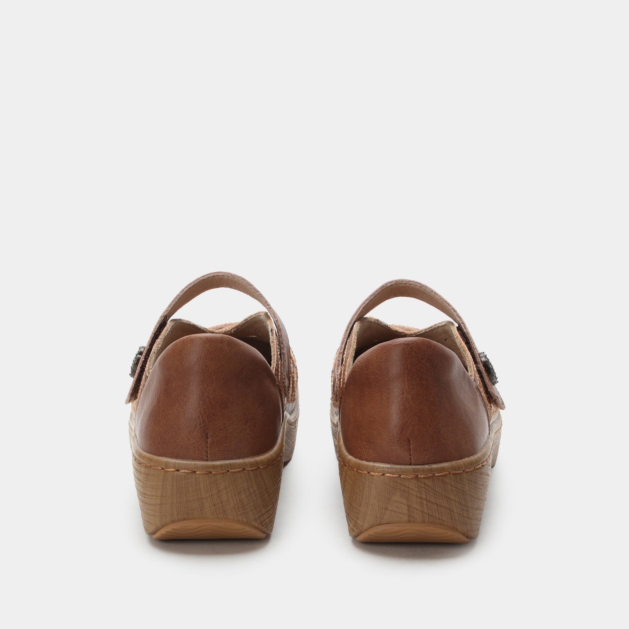 Alegria Opheliah Wood Look Rocker Comfort Arch Support Women's Shoe - Worn Cognac Breeze - 4