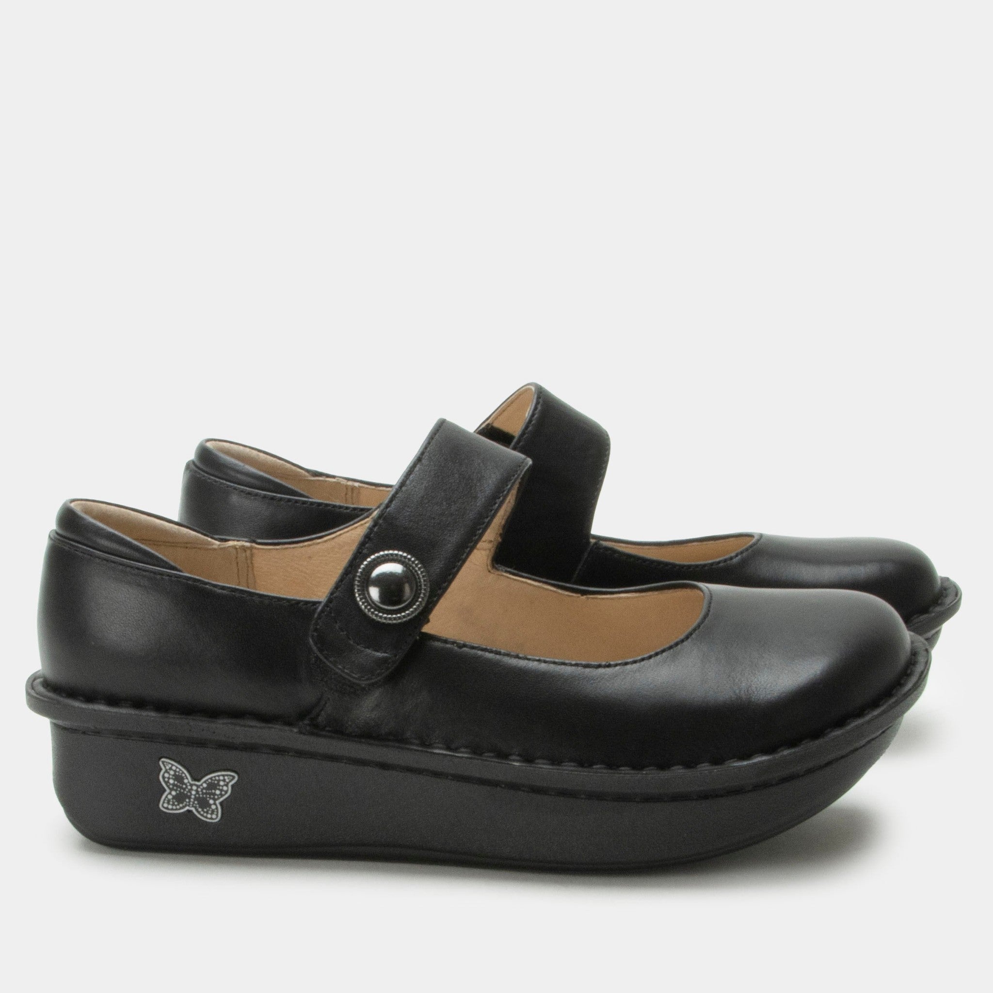 Alegria Paloma Classic Rocker Comfort Arch Support Women's Mary Jane Shoe - Black Nappa - 2