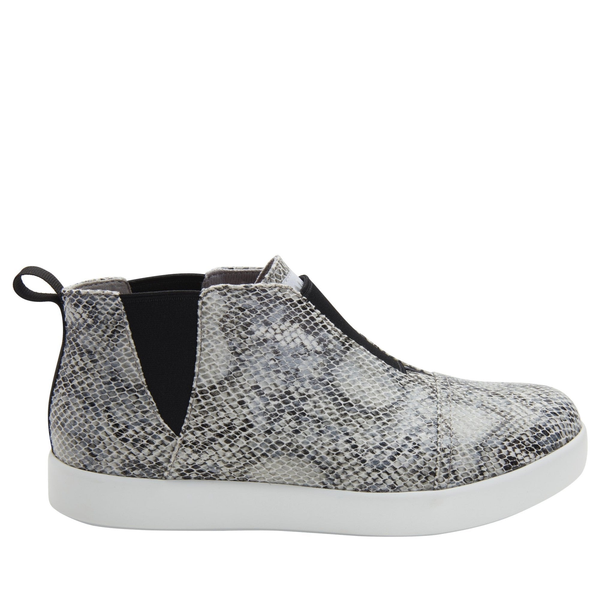 Alegria Parker Comfort Arch Support Women's Bootie - Grey Snake - 3