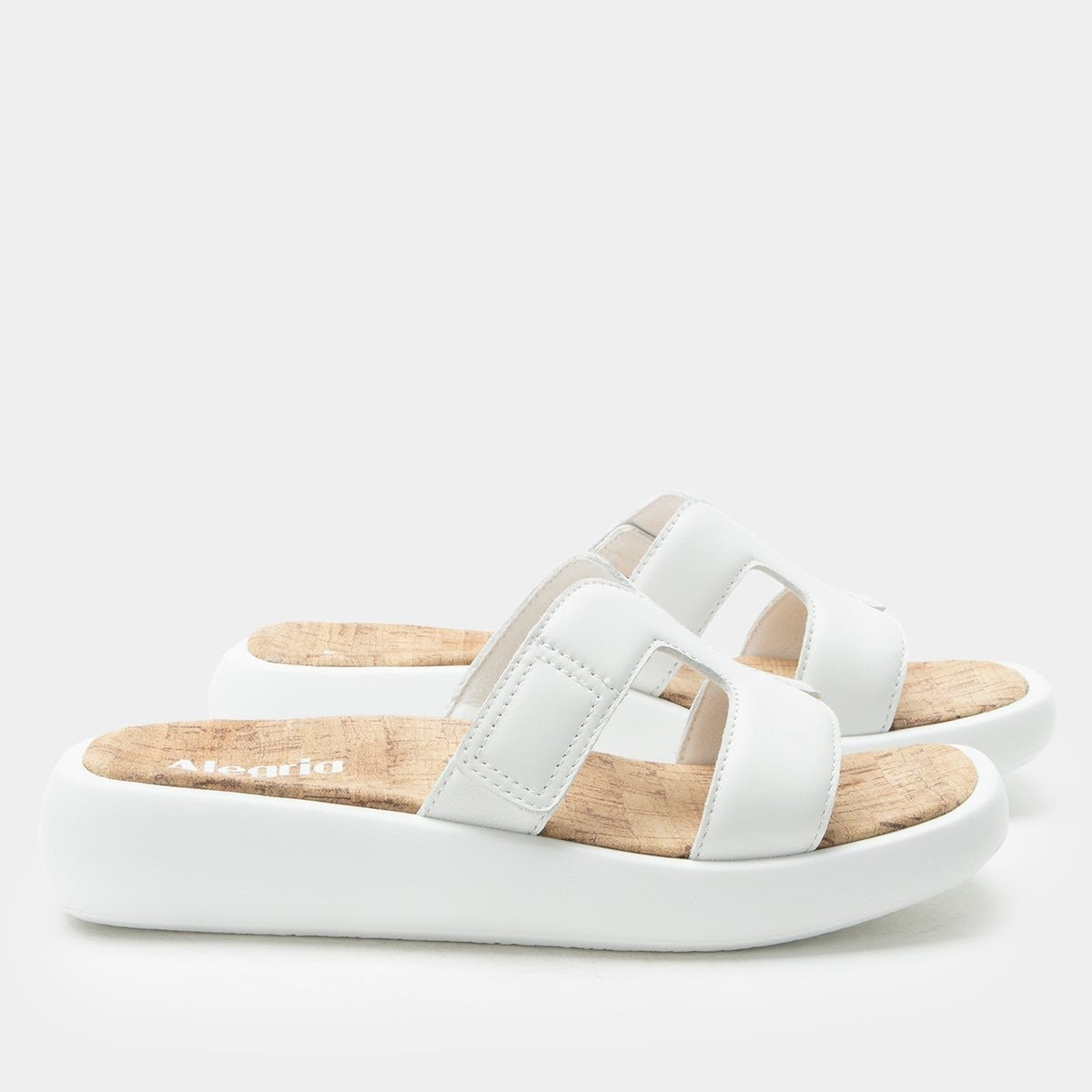 Alegria Portia Comfort Arch Support Women's Slide Sandal - All White - 2
