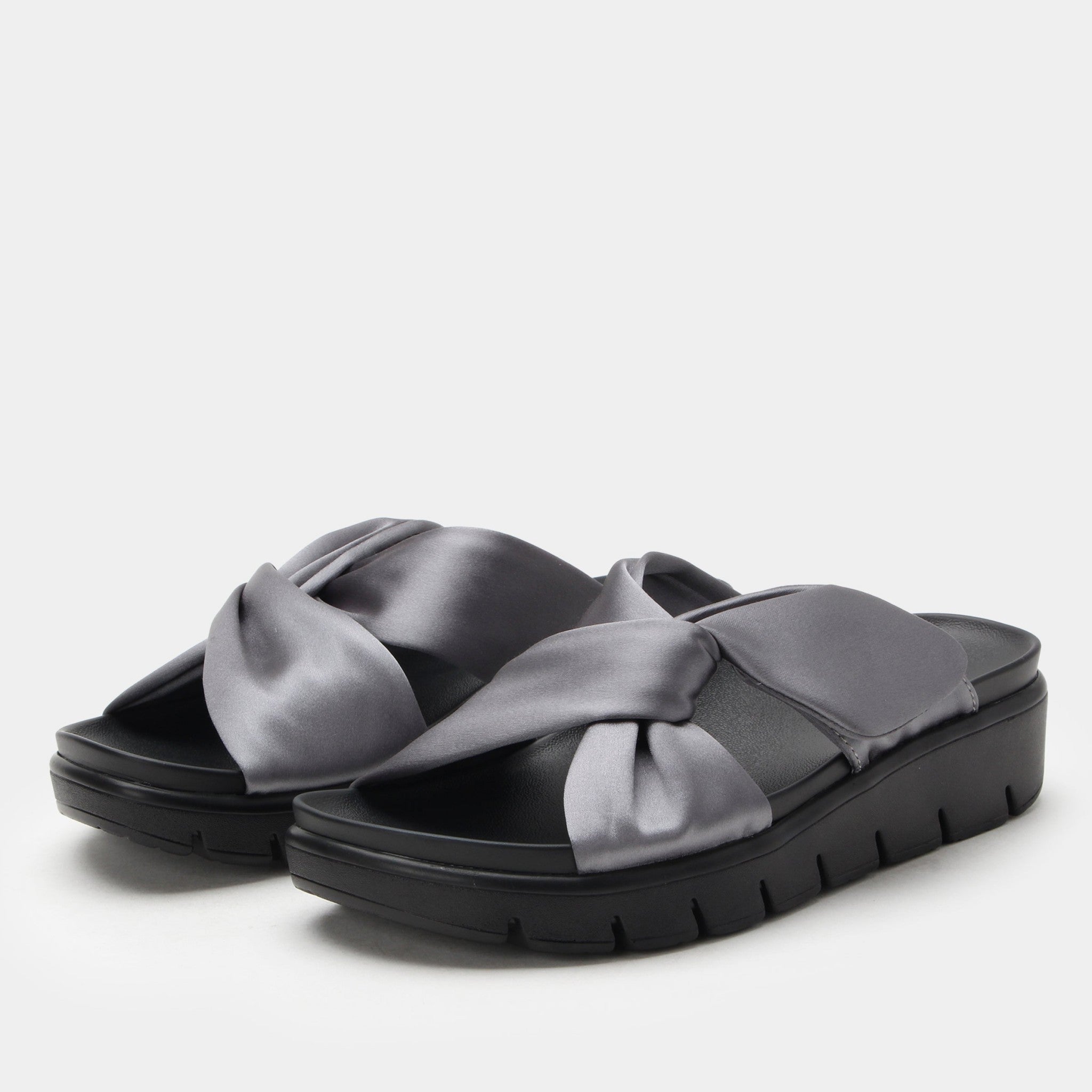 Alegria Rylie Comfort Arch Support Women's Slide Sandal in Gunmetal