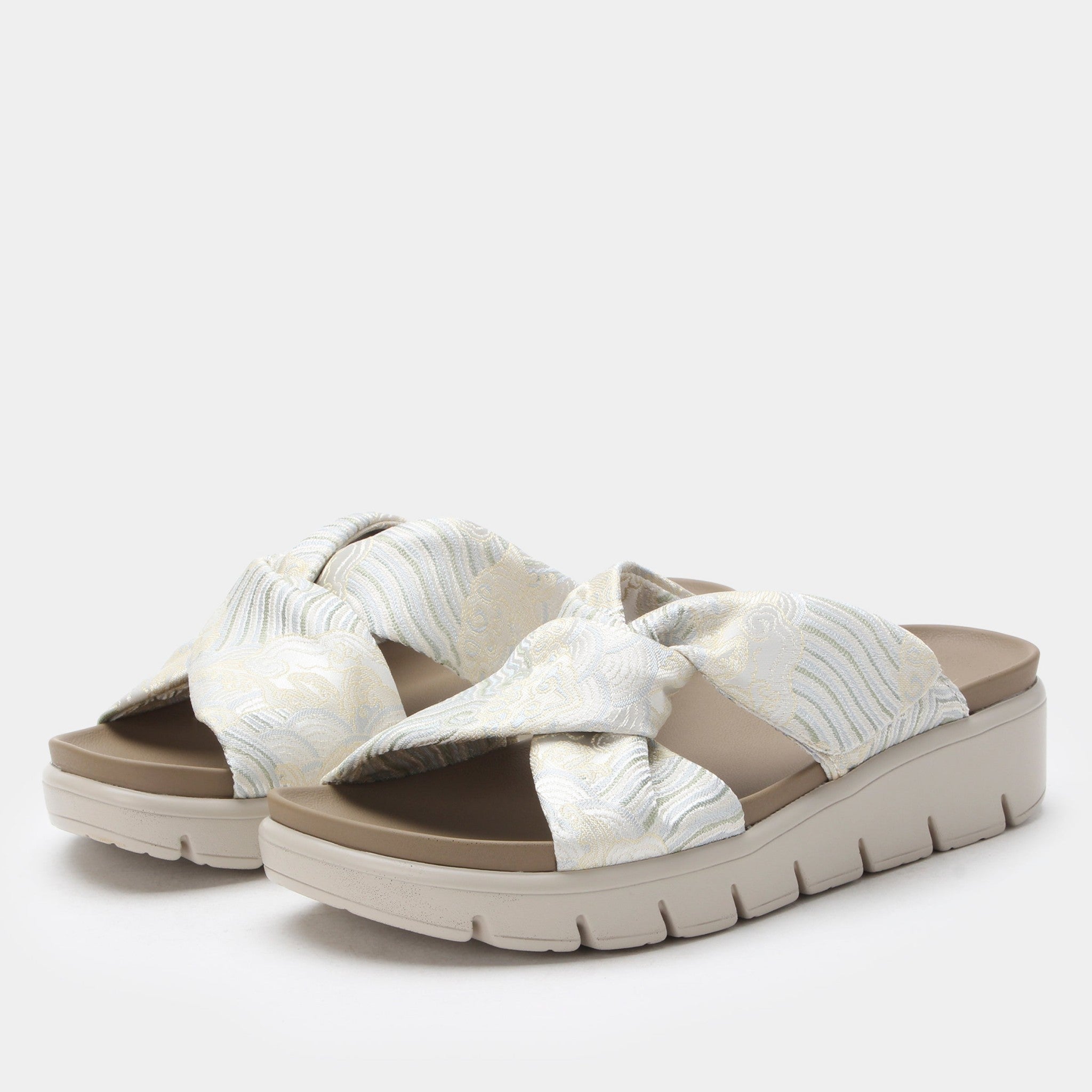 Alegria Rylie Comfort Arch Support Women's Slide Sandal in Iced Cream