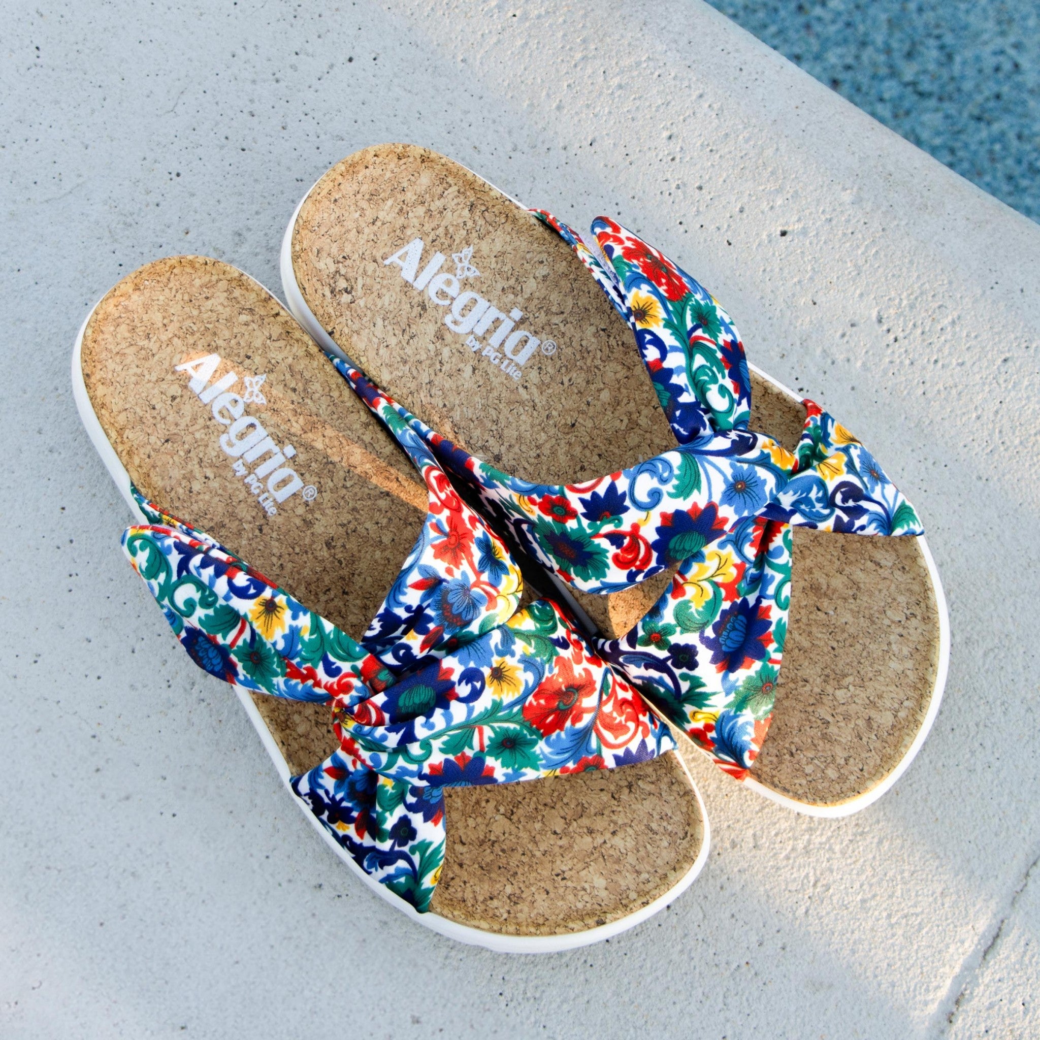 Alegria Rylie Comfort Arch Support Women's Slide Sandal - Primary Party - 8