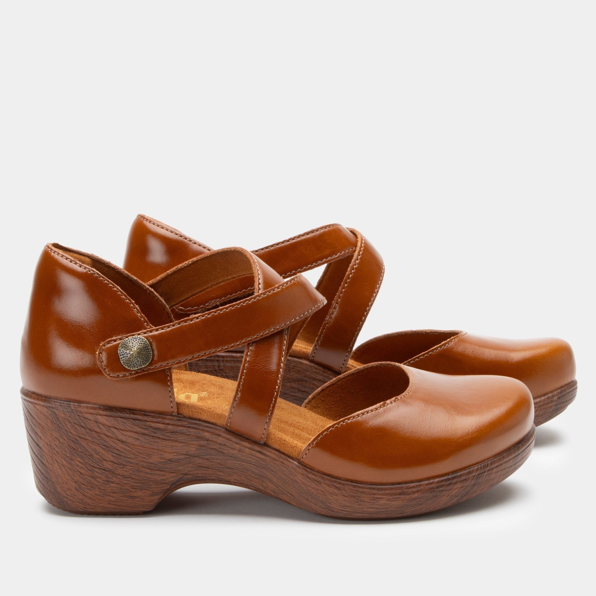 Alegria Savina Comfort Arch Support Women's Wedge Shoe - Luggage - 3