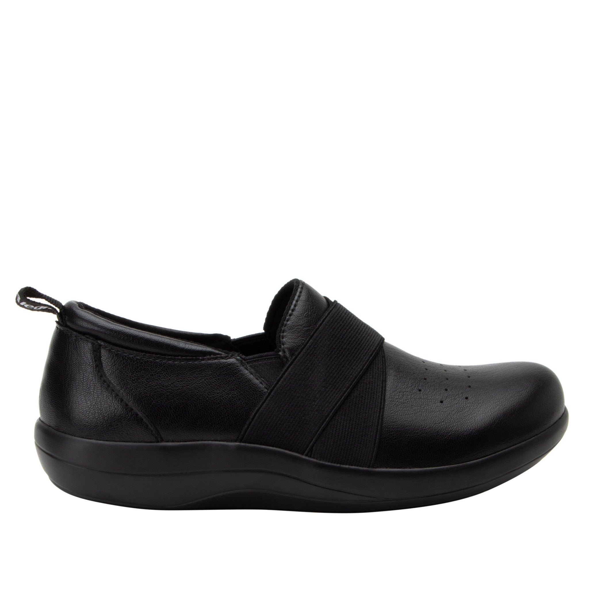 Alegria Savvie Comfort Slip-On with Arch Support Women's Shoe - Black Smooth - 3