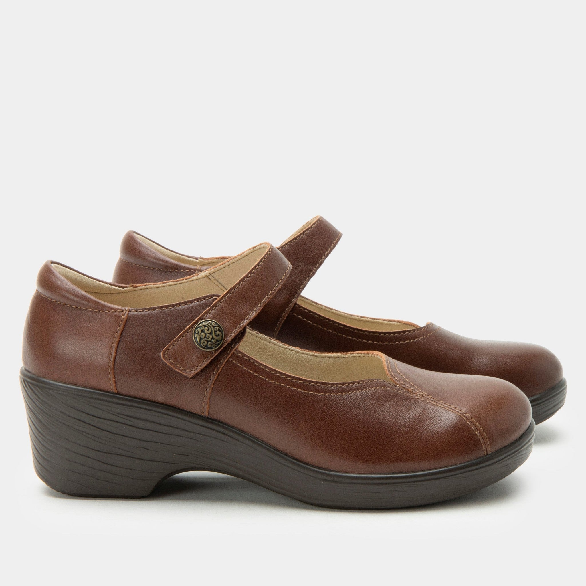 Alegria Saylar Wood Look Wedge Comfort Arch Support Women's Wedge - Sunburst - 3