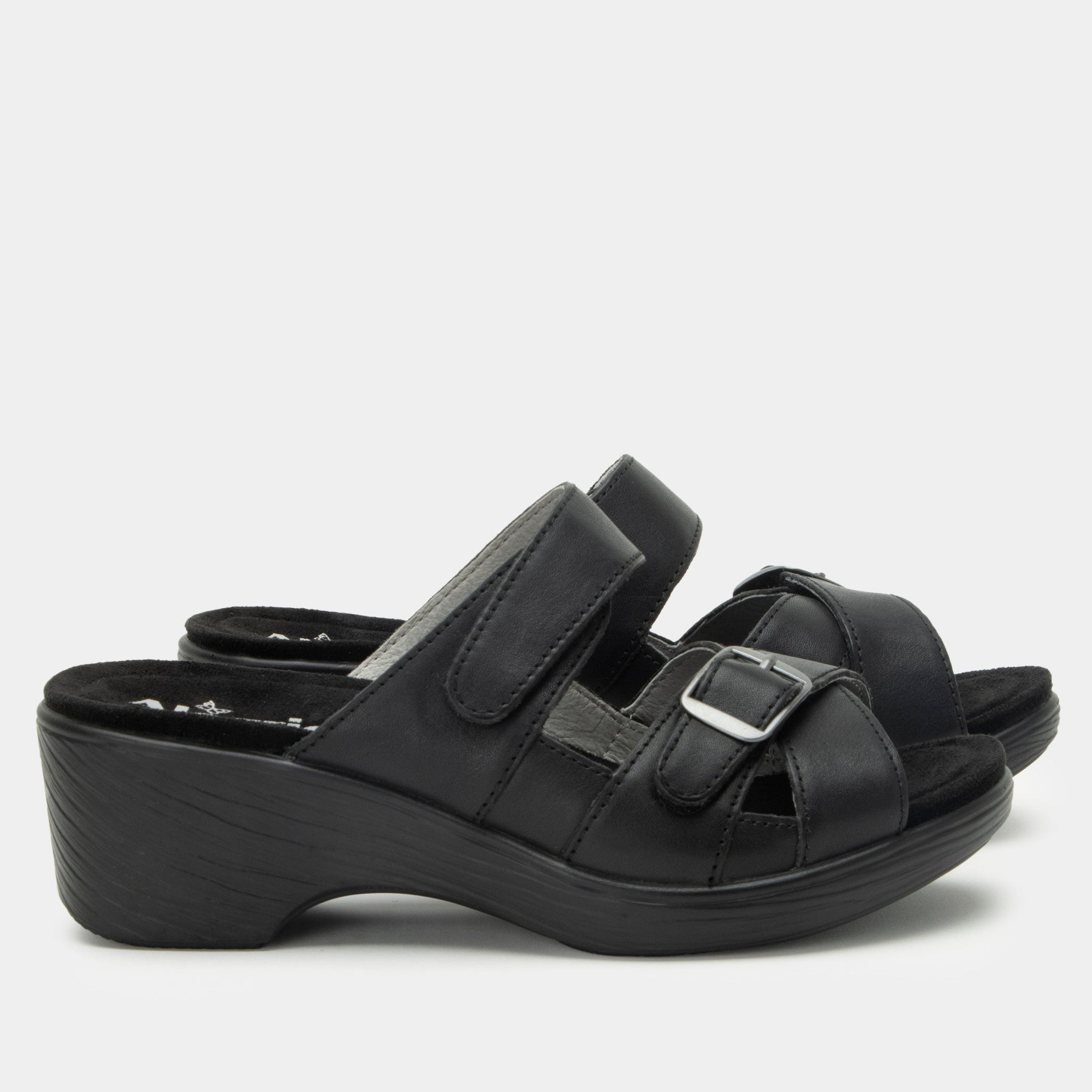 Alegria Sierra Comfort Arch Support Women's Wedge Sandal - Coal - 3