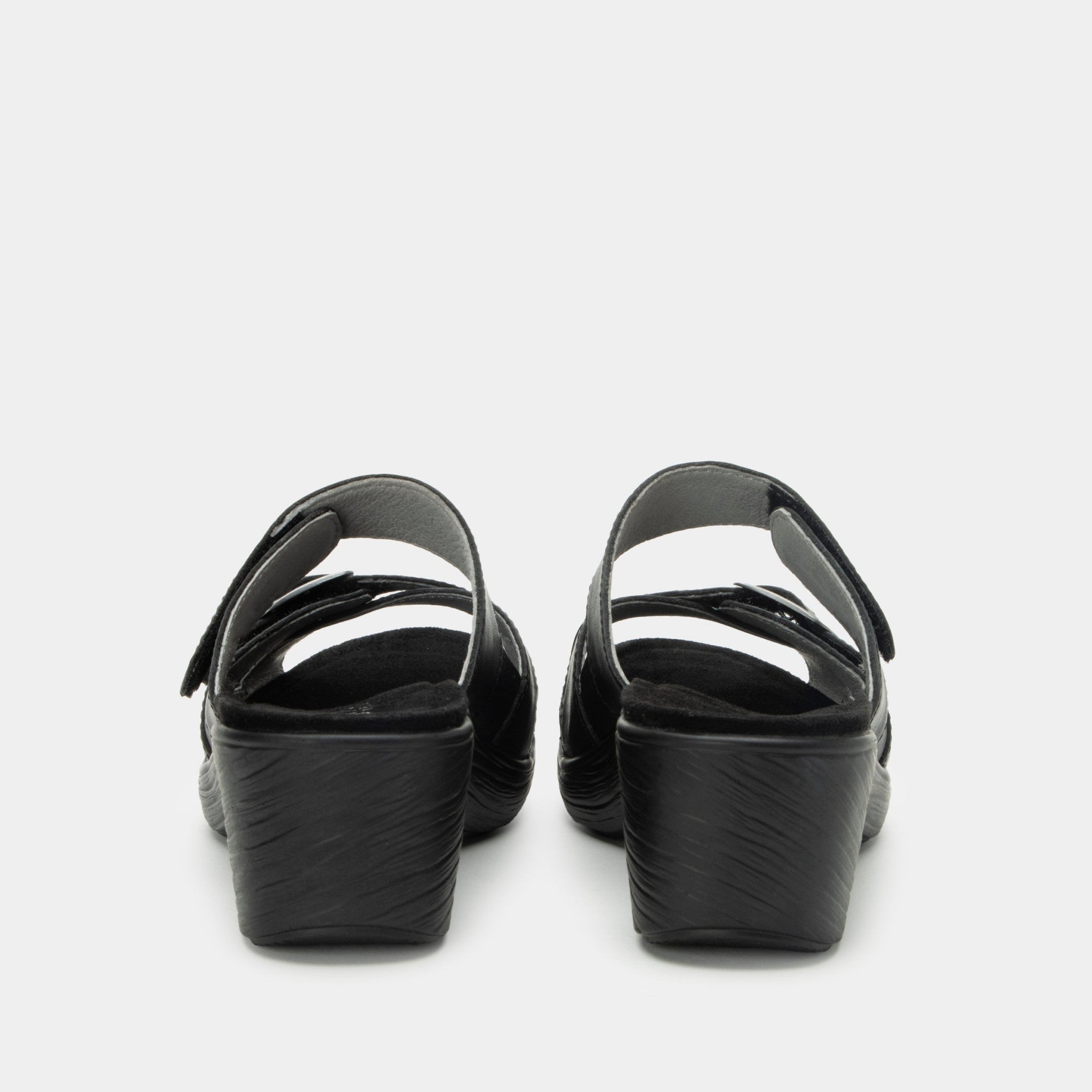 Alegria Sierra Comfort Arch Support Women's Wedge Sandal - Coal - 4