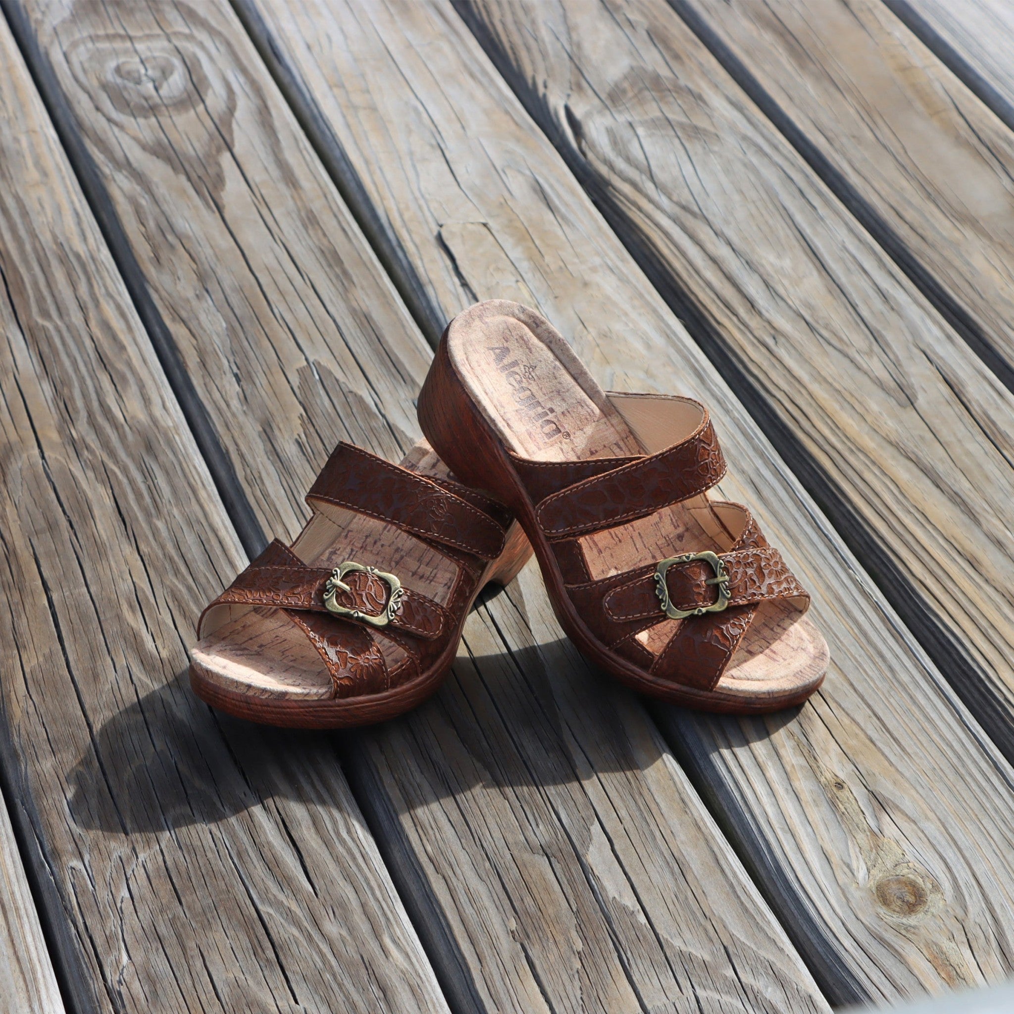 Alegria Sierra Comfort Arch Support Women's Wedge Sandal - Delicut Tawny - 2