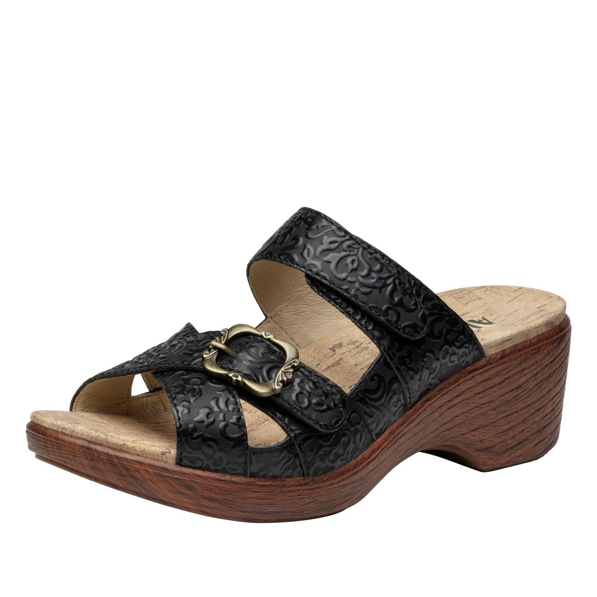Alegria Sierra Comfort Arch Support Women's Wedge Sandal in Go For Baroque