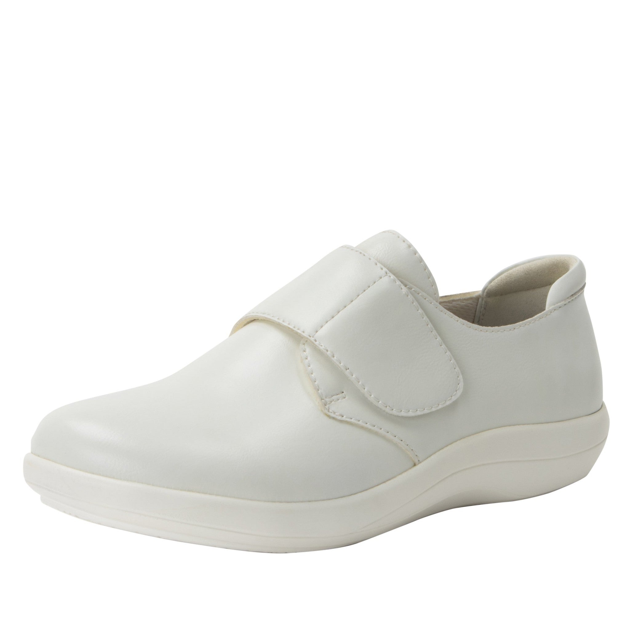 Alegria Spright Comfort Arch Support Women's Walking Shoe in True White