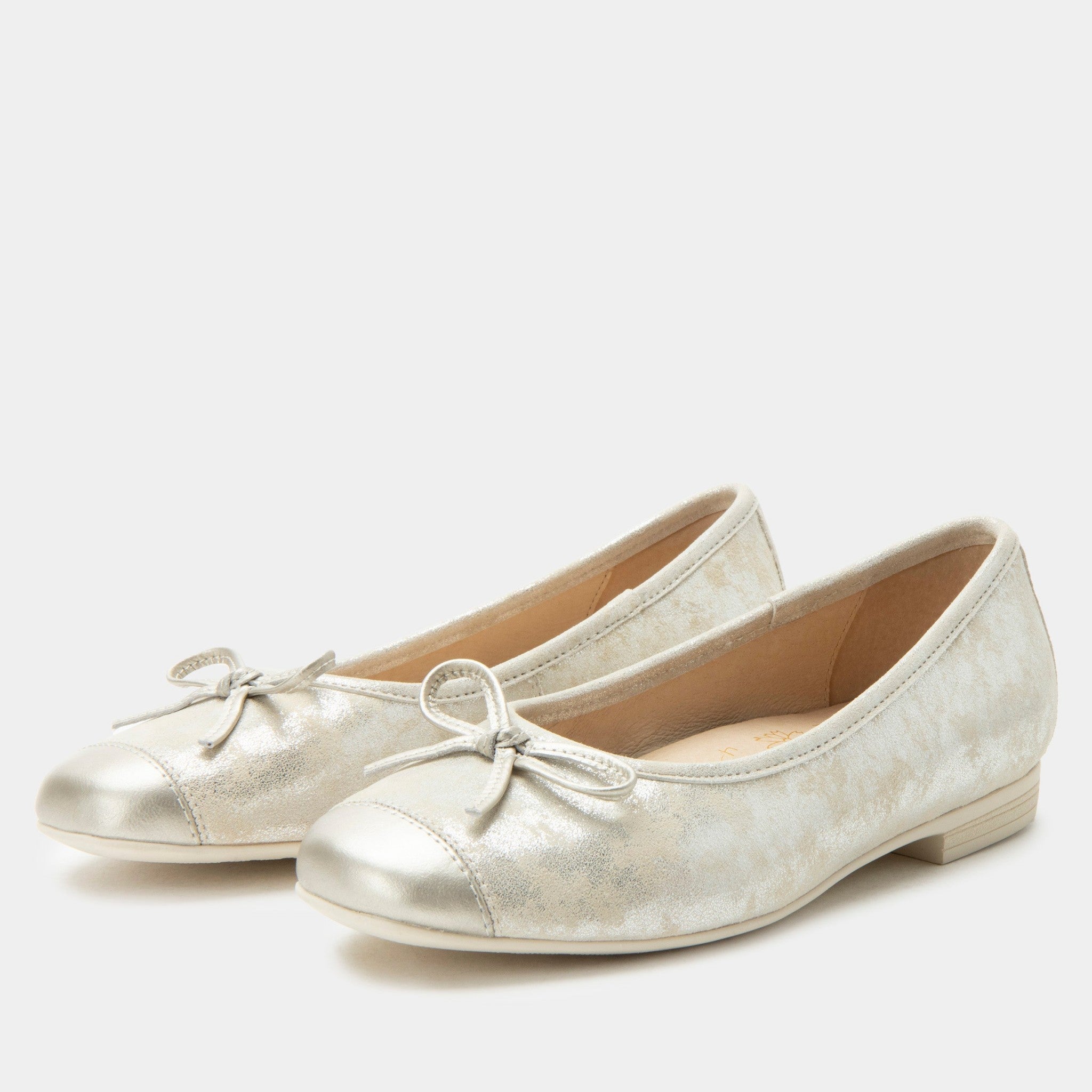 Alegria Talya Comfort Arch Support Women's Ballet Flat in Champange Mist