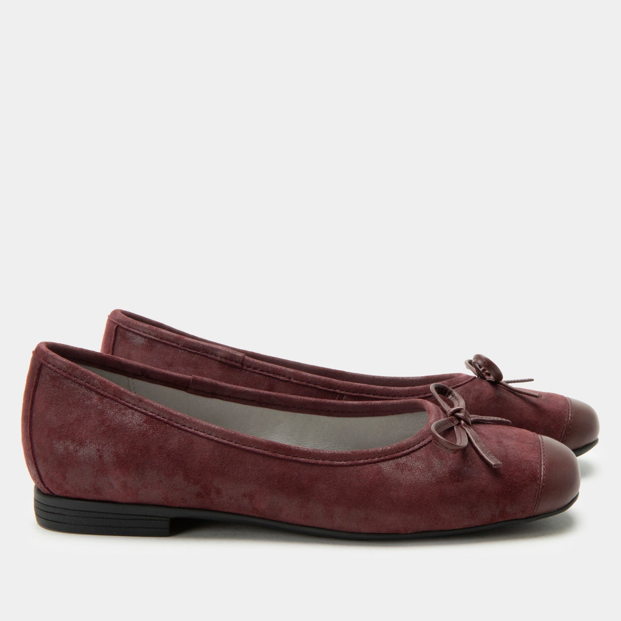Alegria Talya Comfort Arch Support Women's Ballet Flat - Maroon Mist - 3