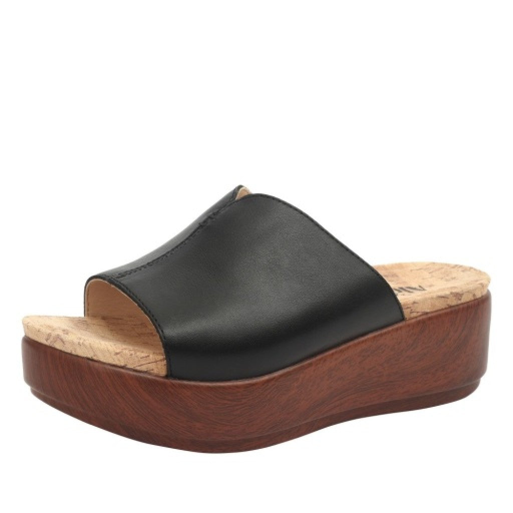 Alegria Triniti Comfort Arch Support Women's Slide Sandal in Black Butter