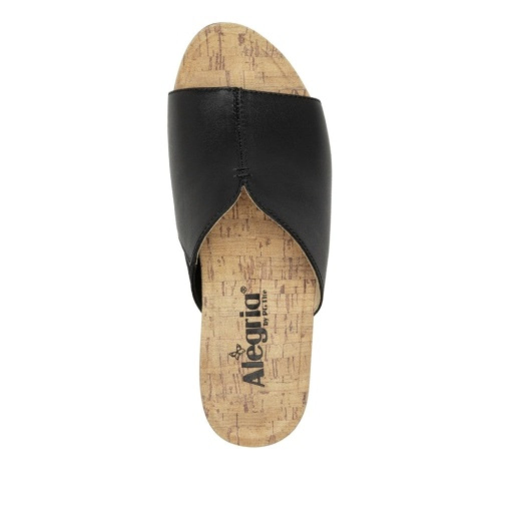 Alegria Triniti Comfort Arch Support Women's Slide Sandal - Black Butter - side view