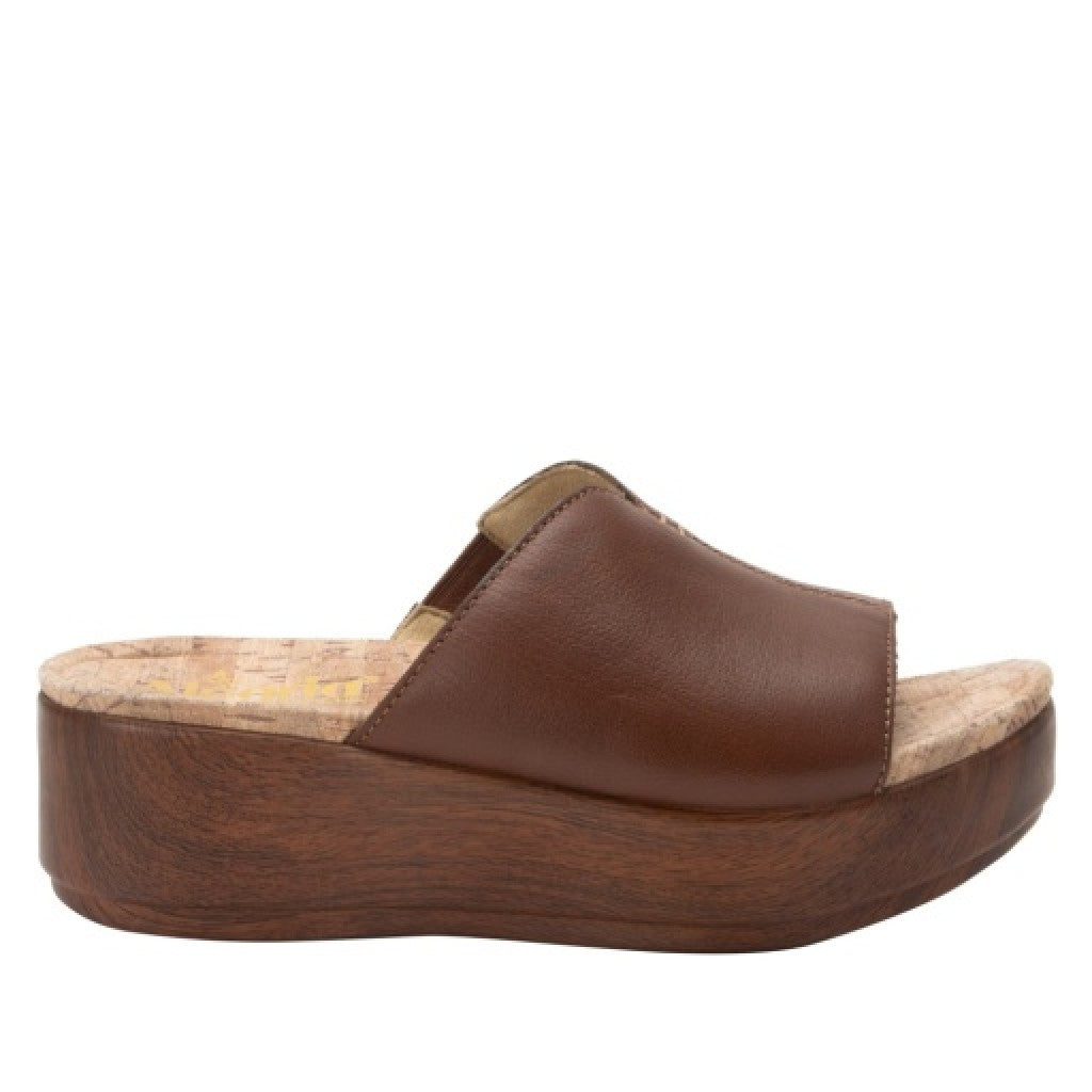 Alegria Triniti Comfort Arch Support Women's Slide Sandal - Clay - pair view
