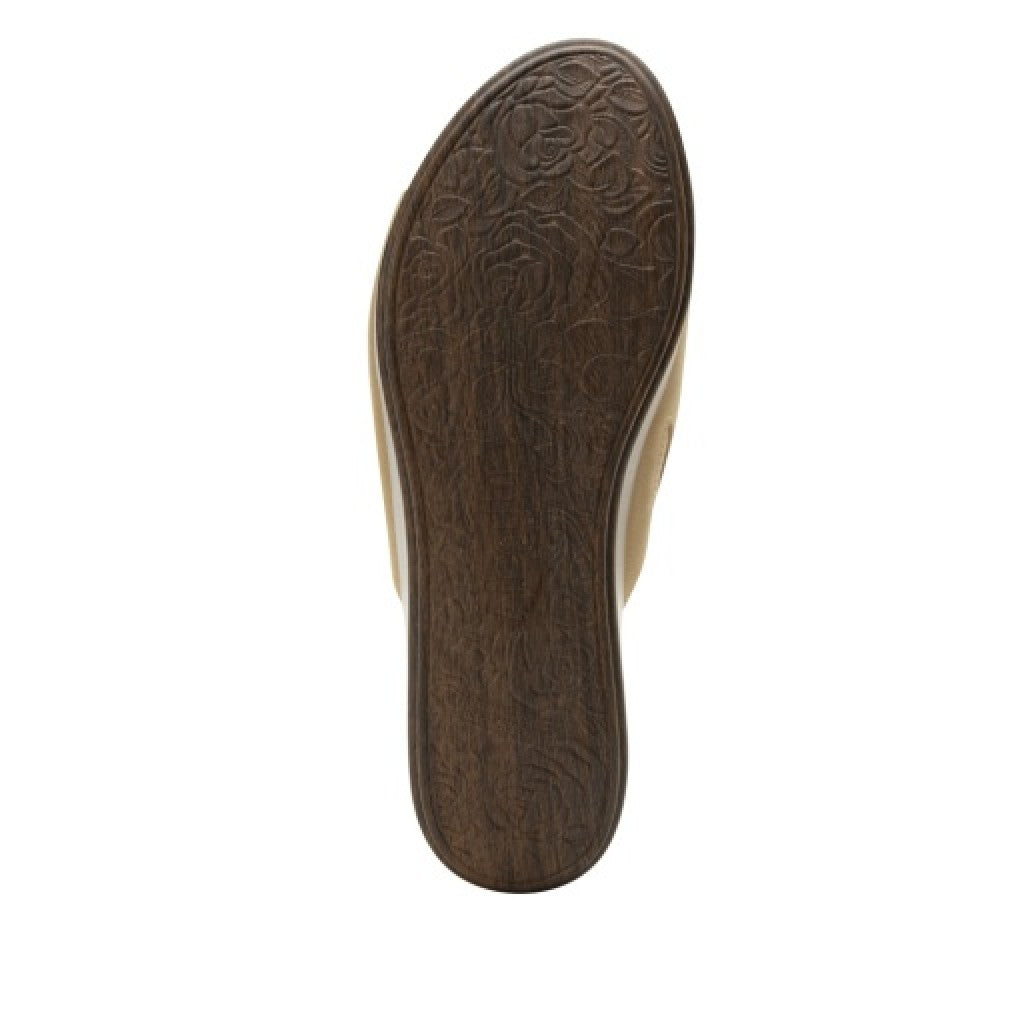 Alegria Triniti Comfort Arch Support Women's Slide Sandal - Fawn - front view