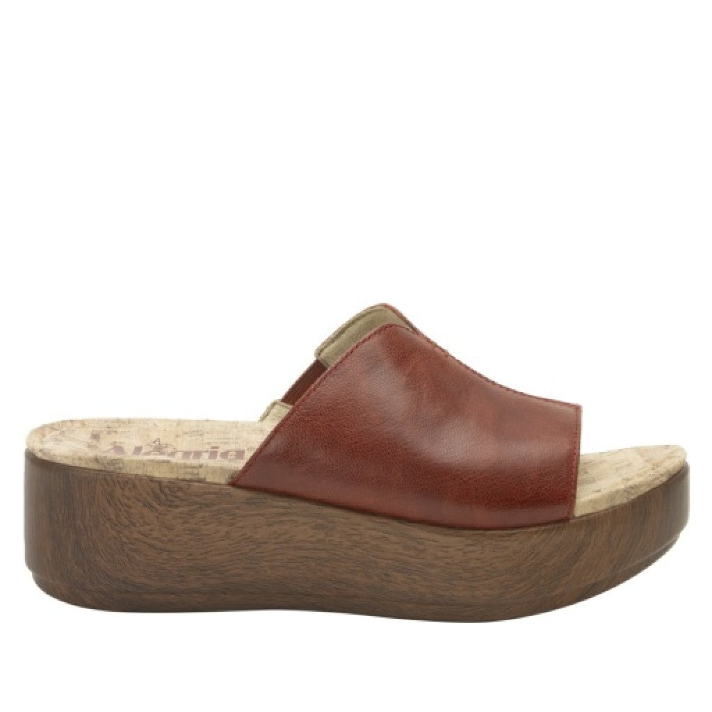 Alegria Triniti Comfort Arch Support Women's Slide Sandal - Garnet - pair view